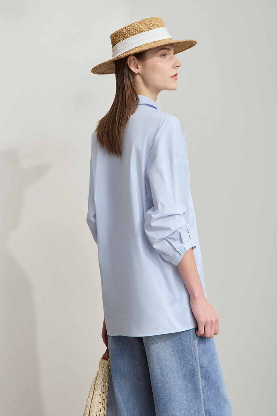 Pleated 3/4 Sleeve Shirt
