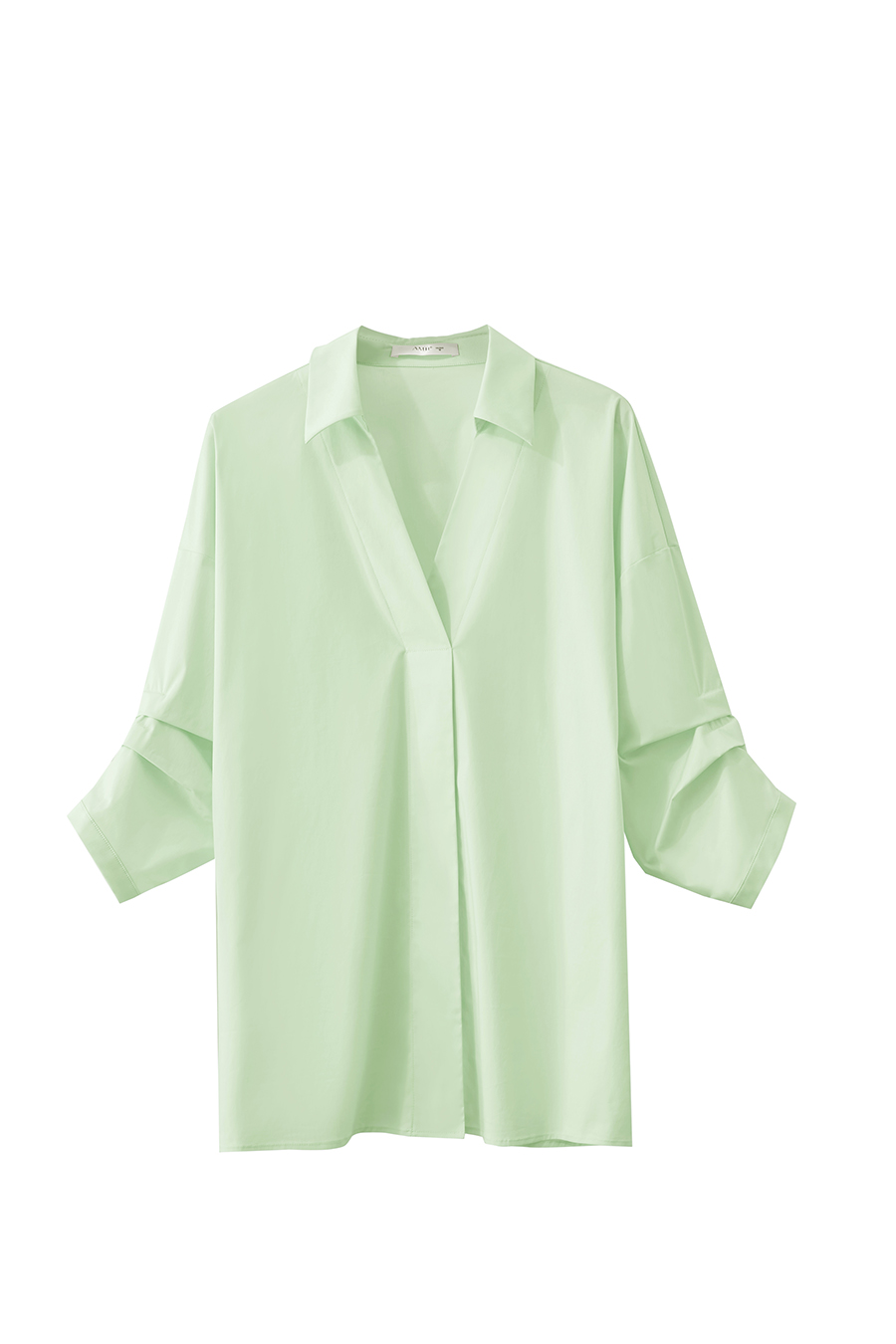 Pleated 3/4 Sleeve Shirt