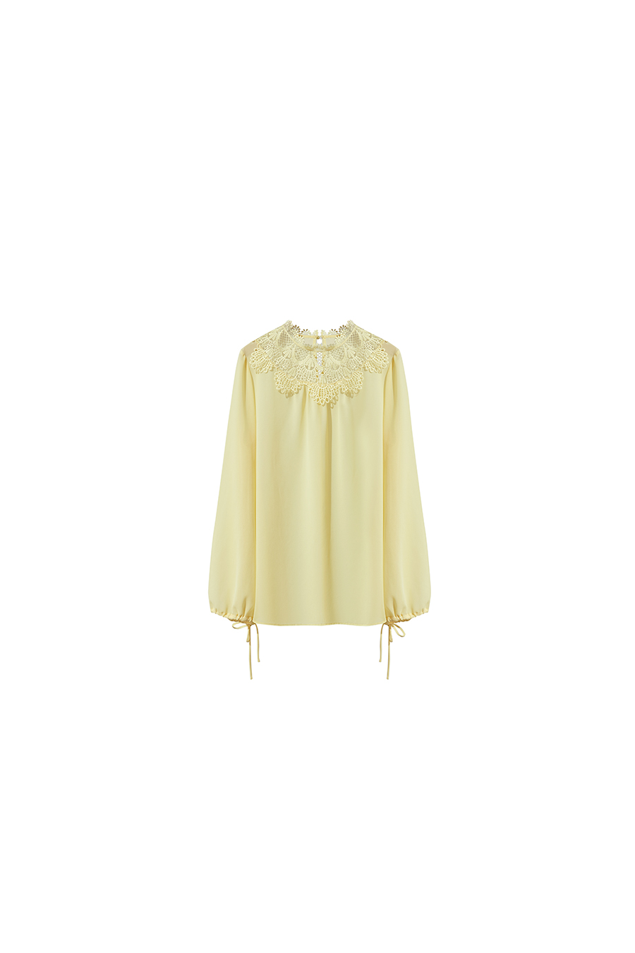 Lantern Sleeve Light Chiffon Blouse