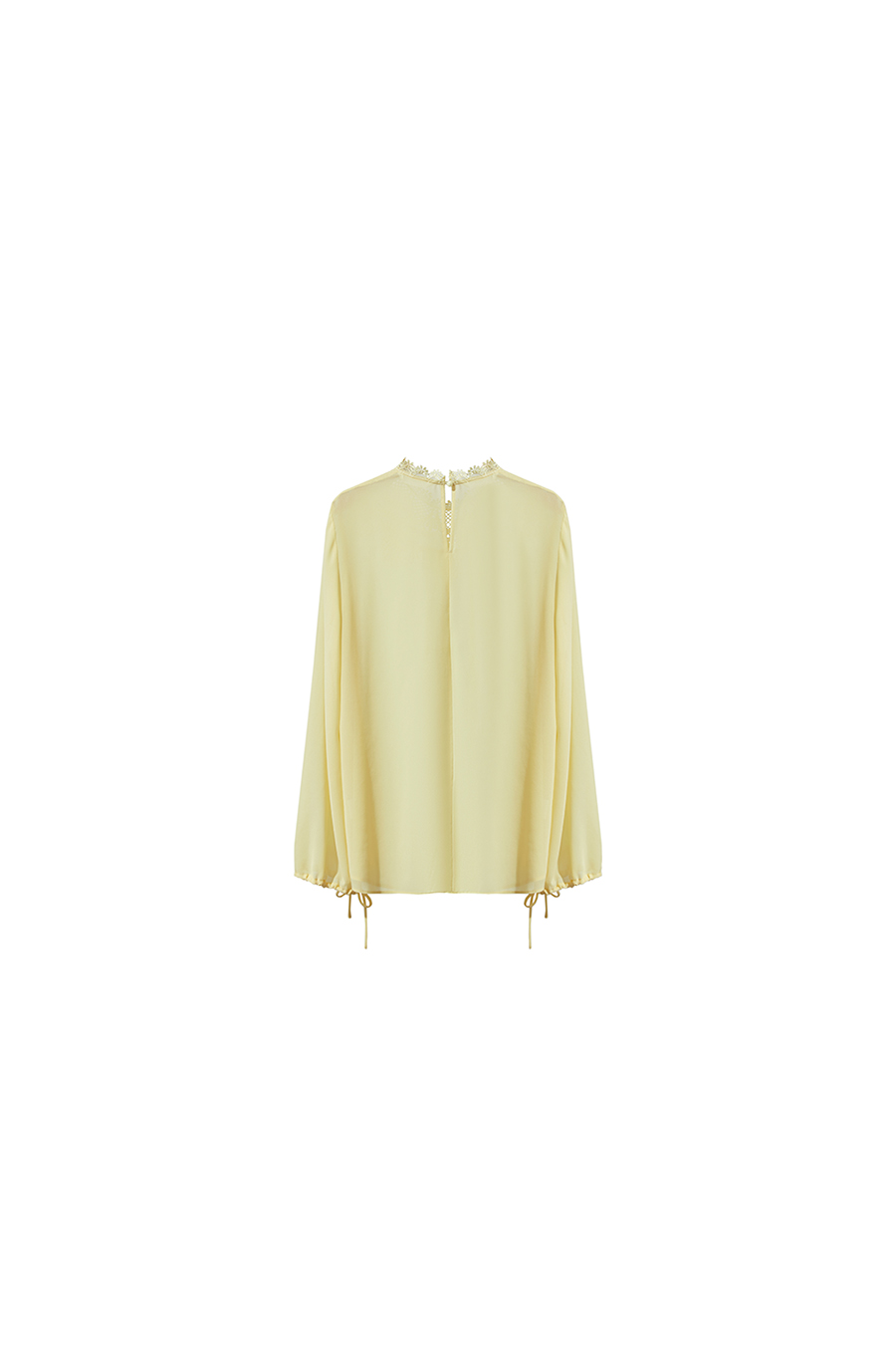 Lantern Sleeve Light Chiffon Blouse