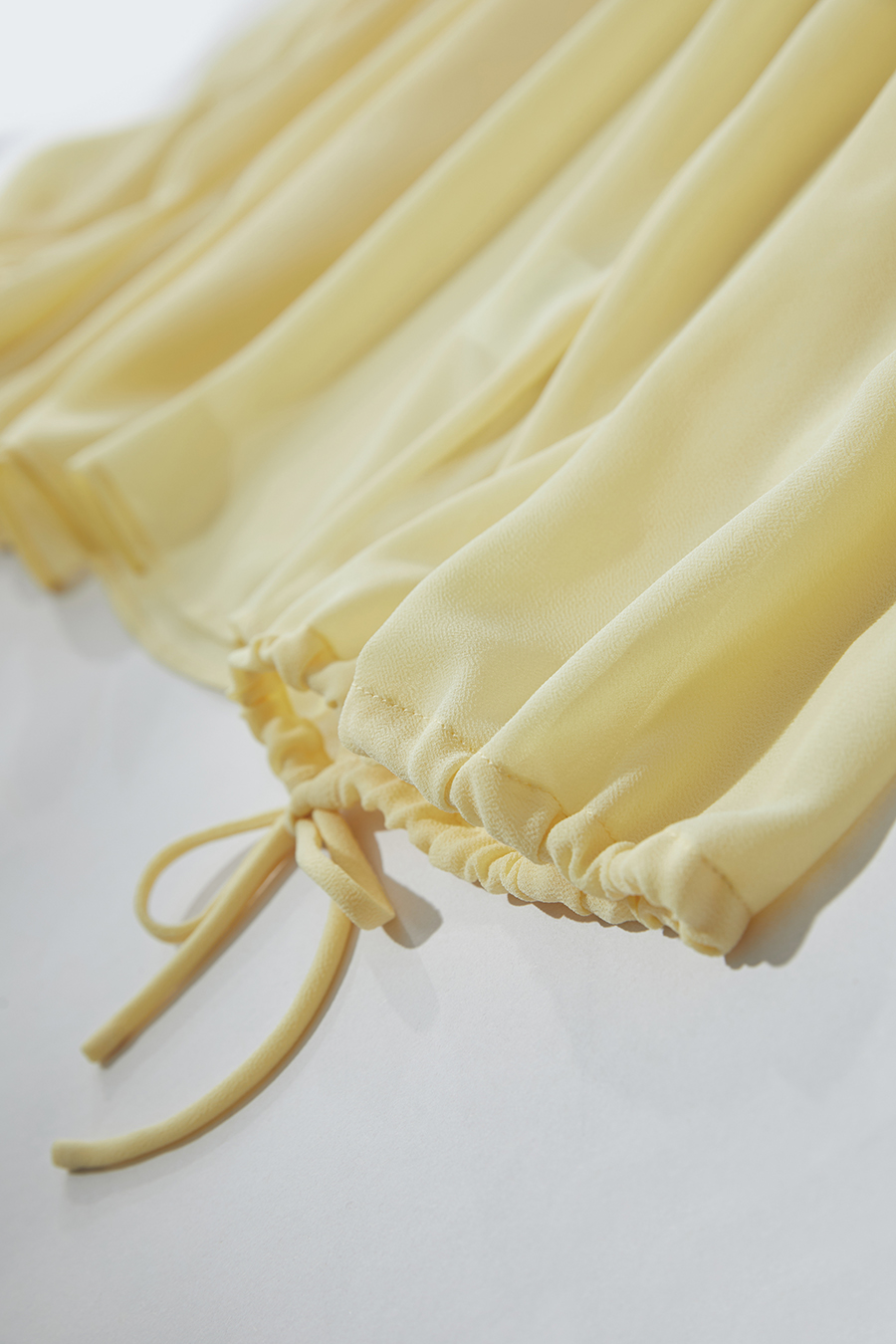 Lantern Sleeve Light Chiffon Blouse