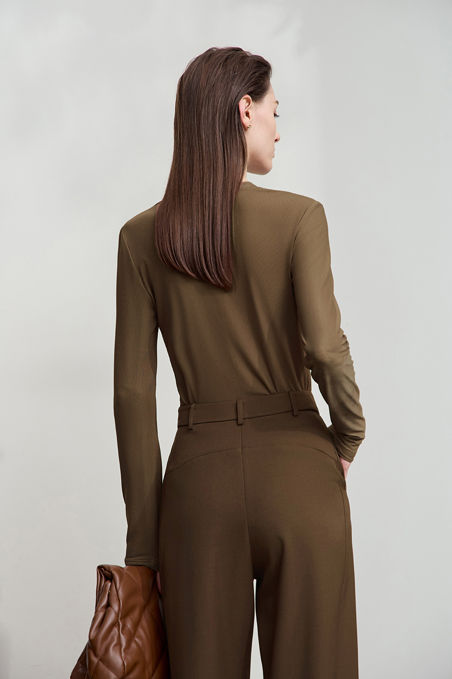 Crew Neck Printed Mesh T-shirt