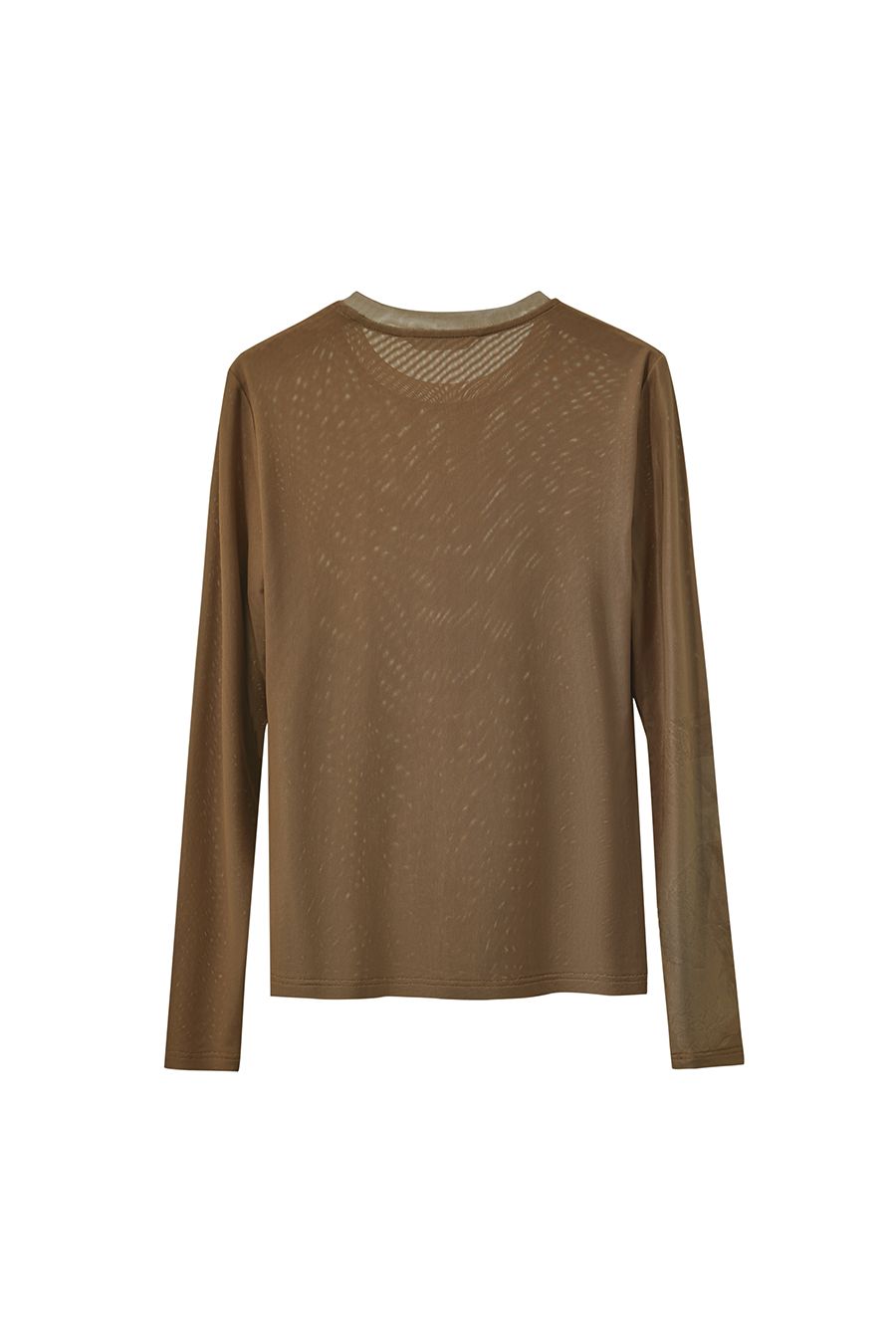 Crew Neck Printed Mesh T-shirt