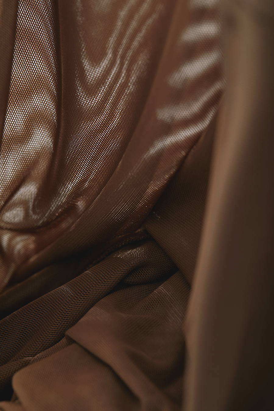 Crew Neck Printed Mesh T-shirt