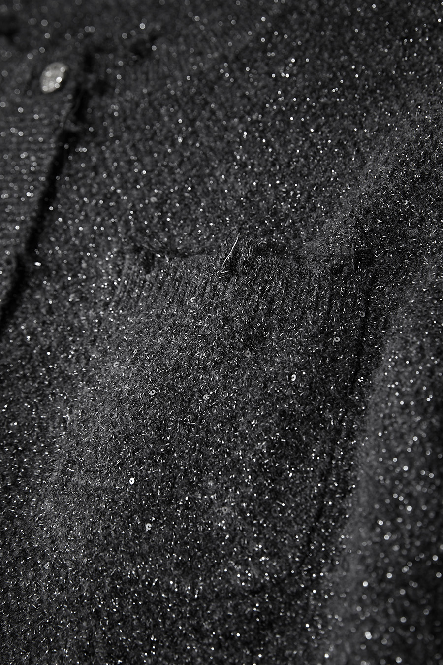 Tweed Sequin Knitted Cardigan|AMII-AMII.com