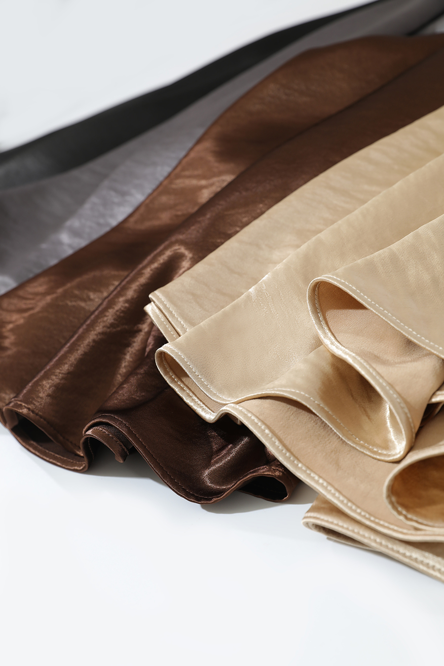 Loose Long Satin Midi Skirt|AMII-AMII.com