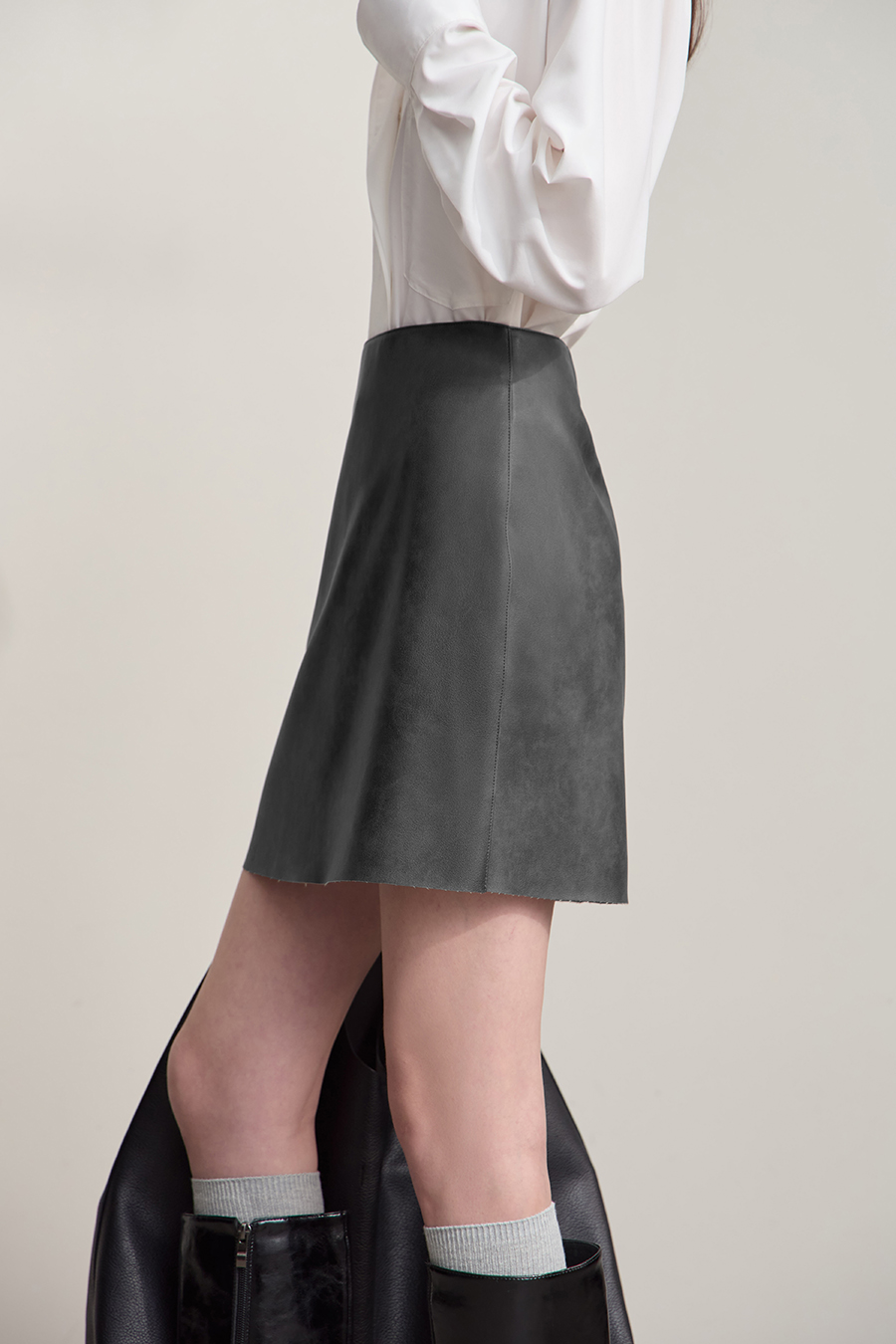 Eco-Friendly PU Leather Skirt