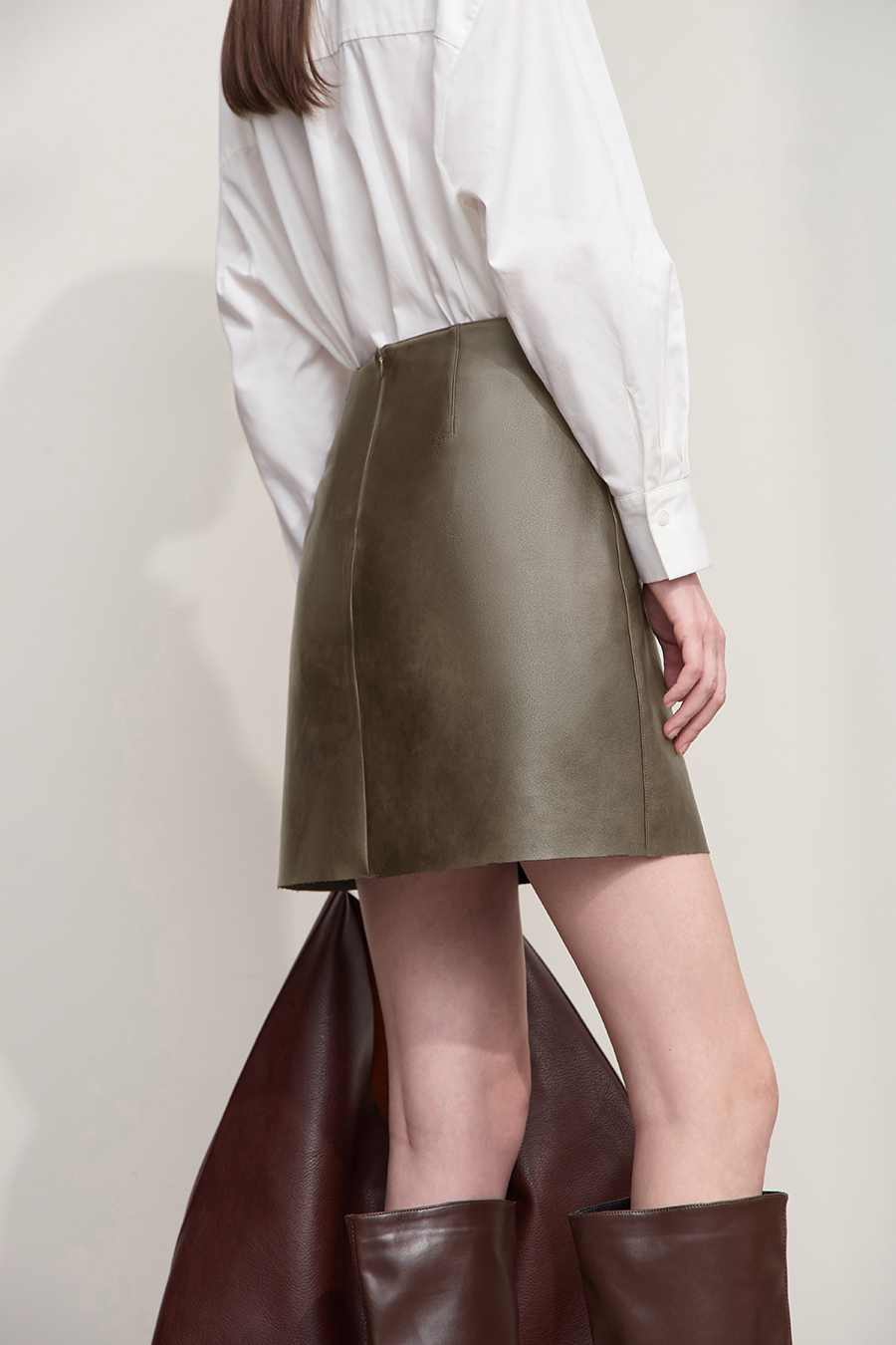 Eco-Friendly PU Leather Skirt