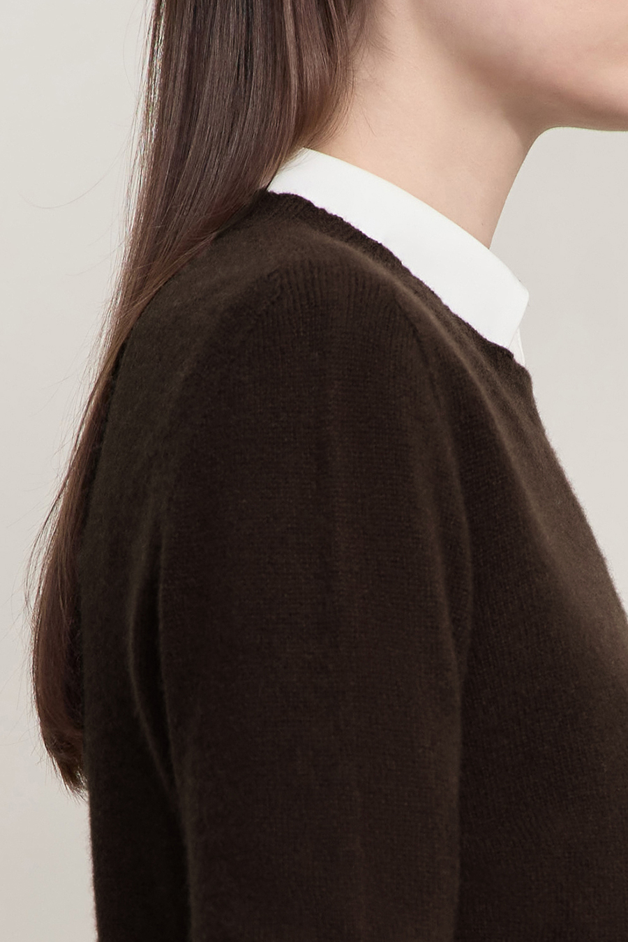 Crew Neck Solid Color Wool Sweater|AMII-AMII.com