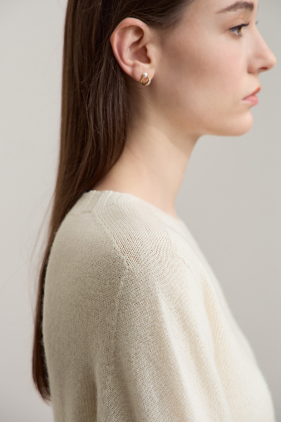 Crew Neck Solid Color Wool Sweater|AMII-AMII.com