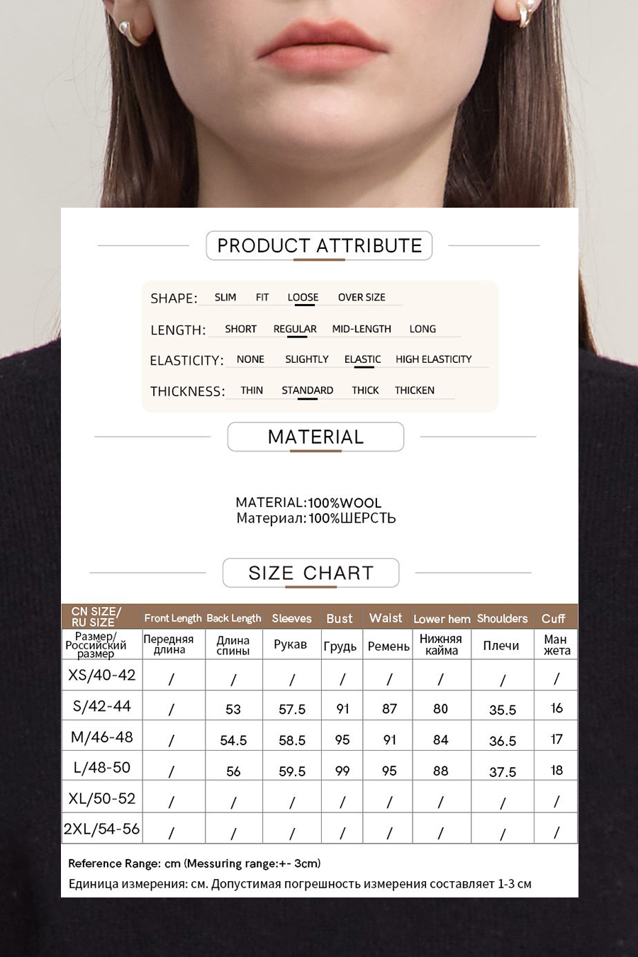 Crew Neck Solid Color Wool Sweater|AMII-AMII.com