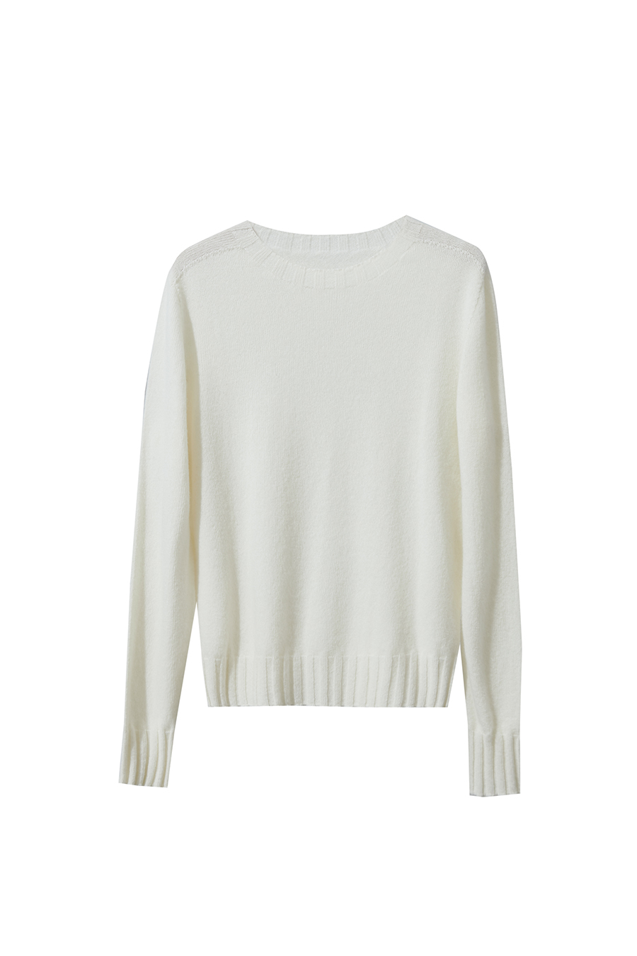 Crew Neck Solid Color Wool Sweater|AMII-AMII.com
