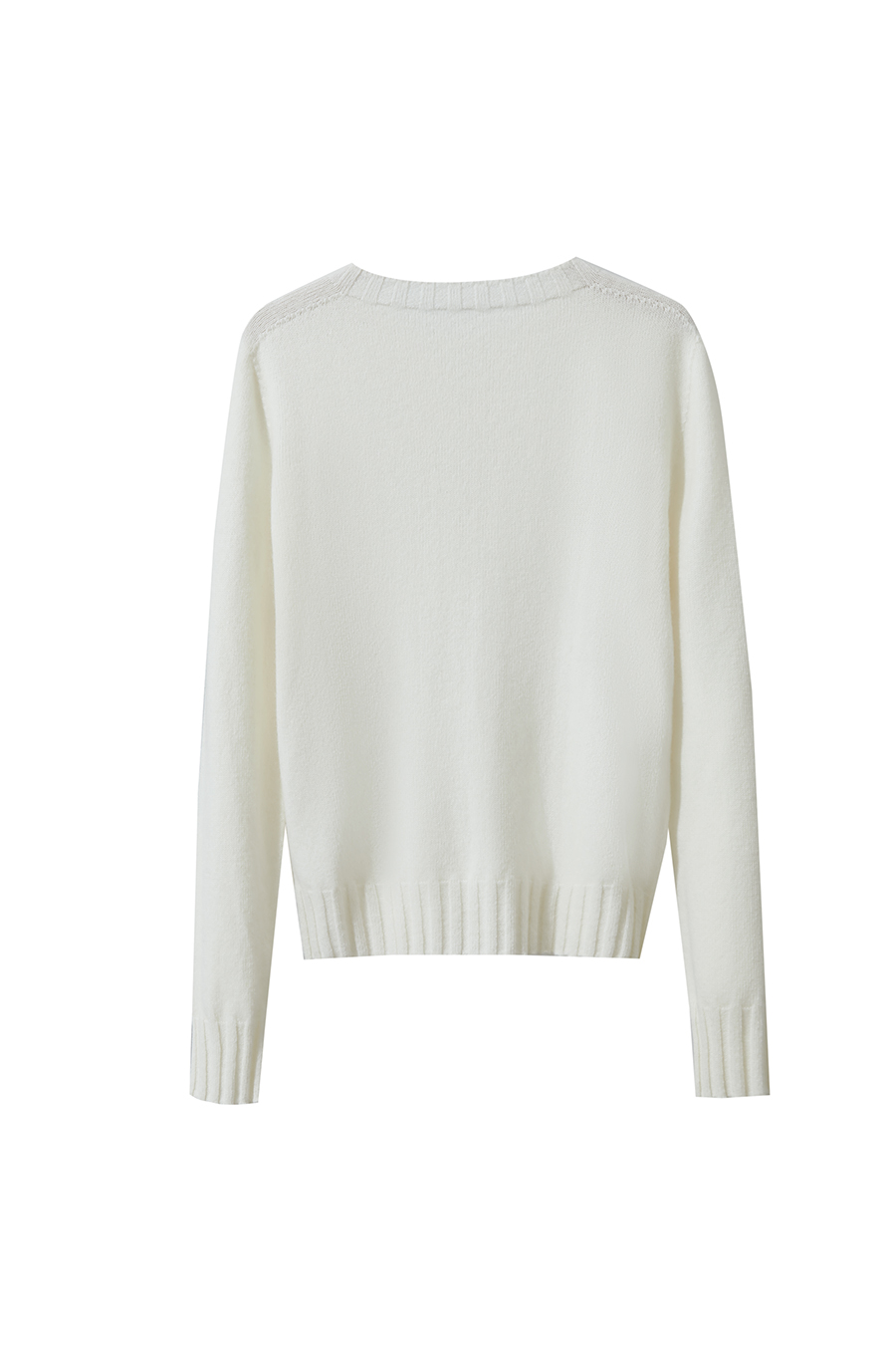 Crew Neck Solid Color Wool Sweater|AMII-AMII.com