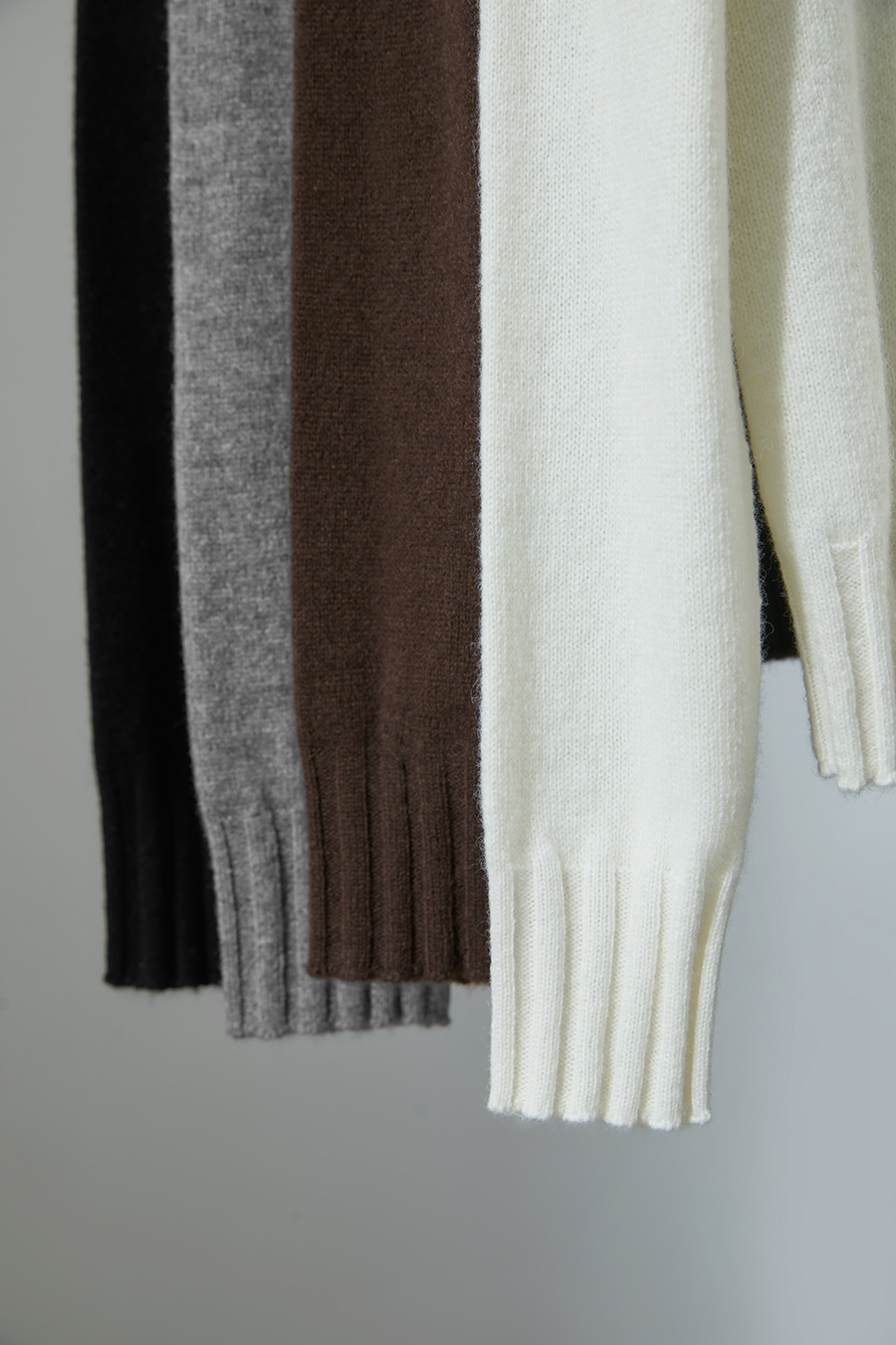 Crew Neck Solid Color Wool Sweater|AMII-AMII.com