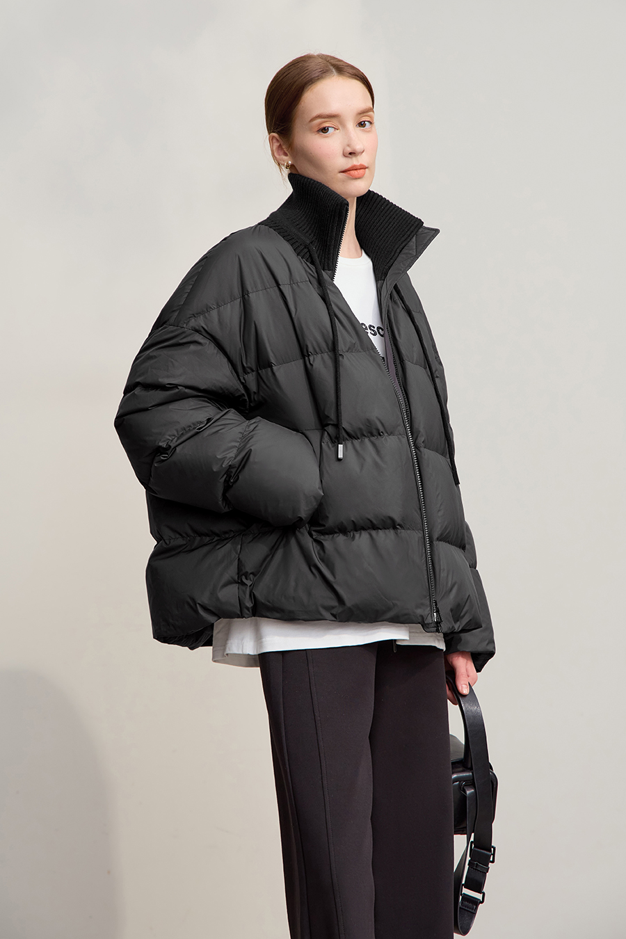 Loose Turtleneck Down Jacket|AMII-AMII.com