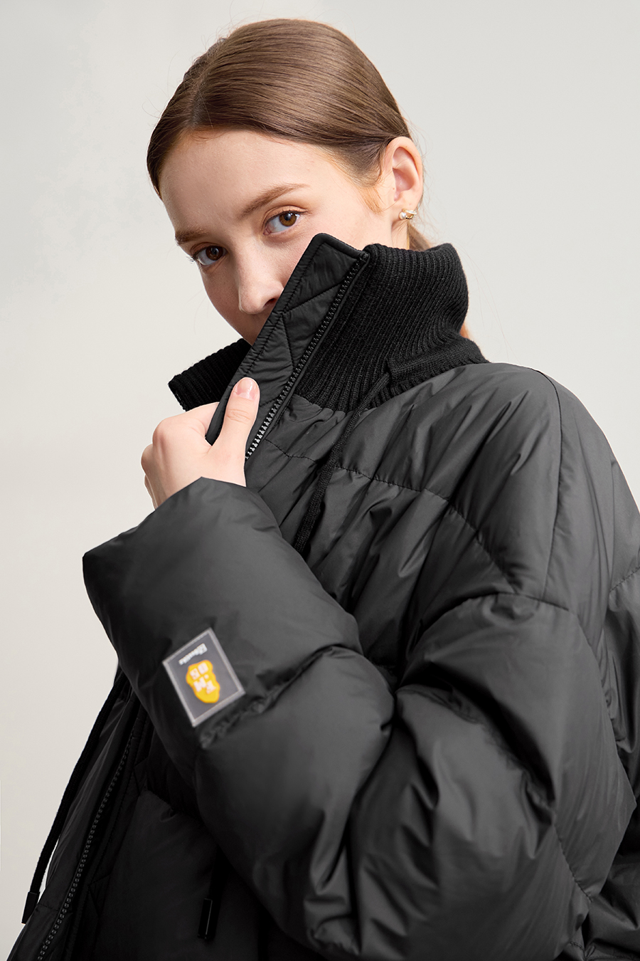 Loose Turtleneck Down Jacket|AMII-AMII.com