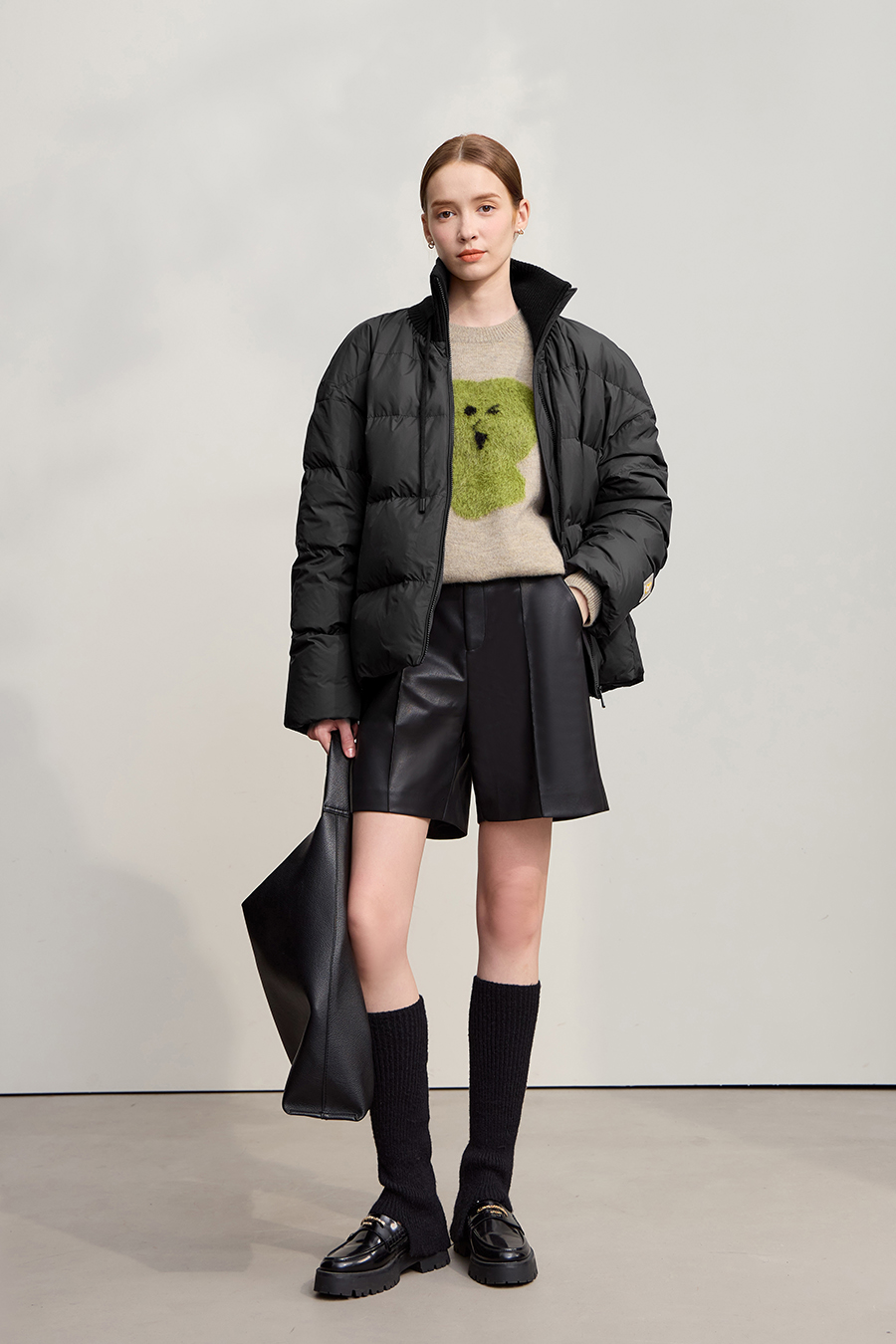 Loose Turtleneck Down Jacket|AMII-AMII.com