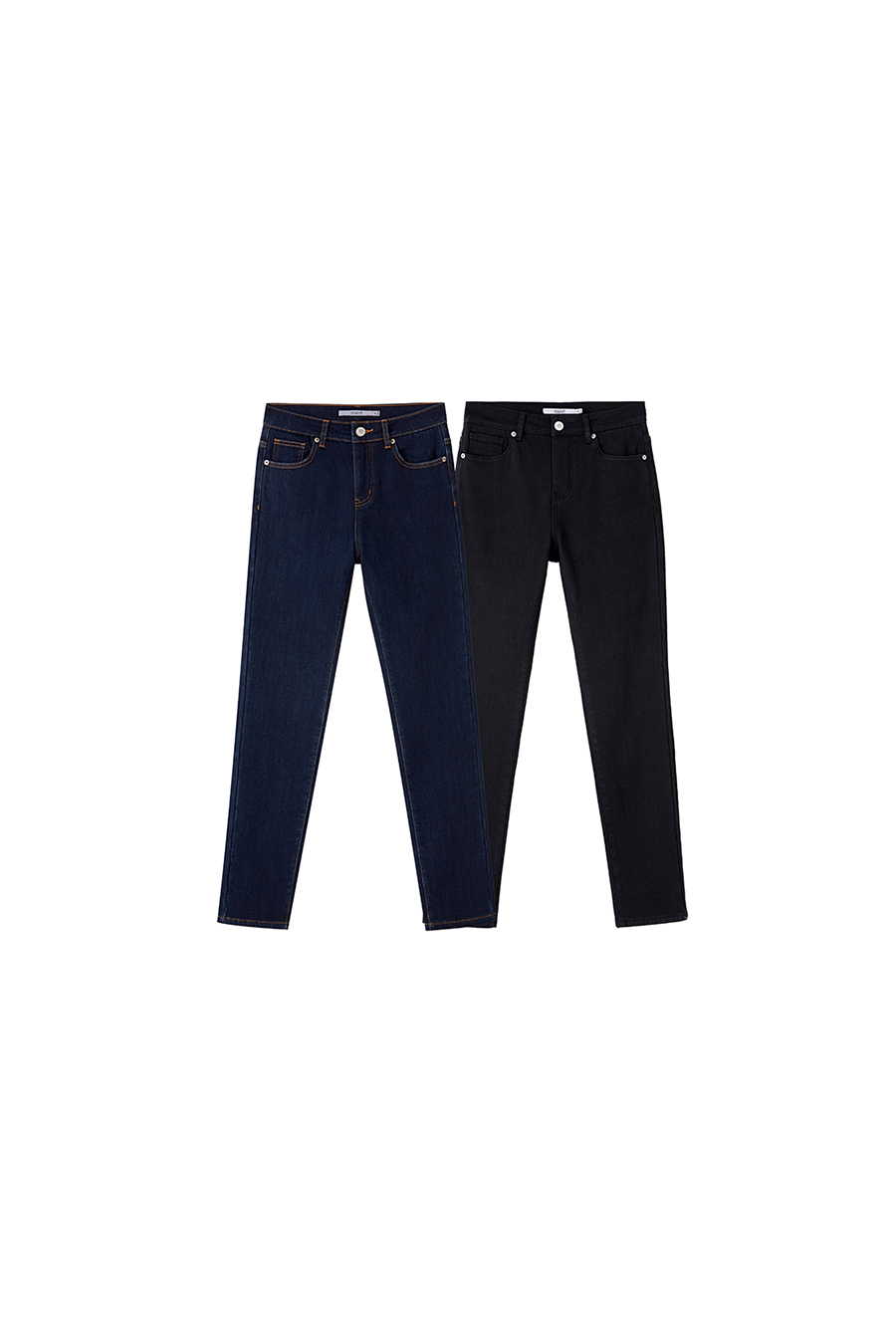 Slim Fleece - lined Denim Long Pants|AMII-AMII.com