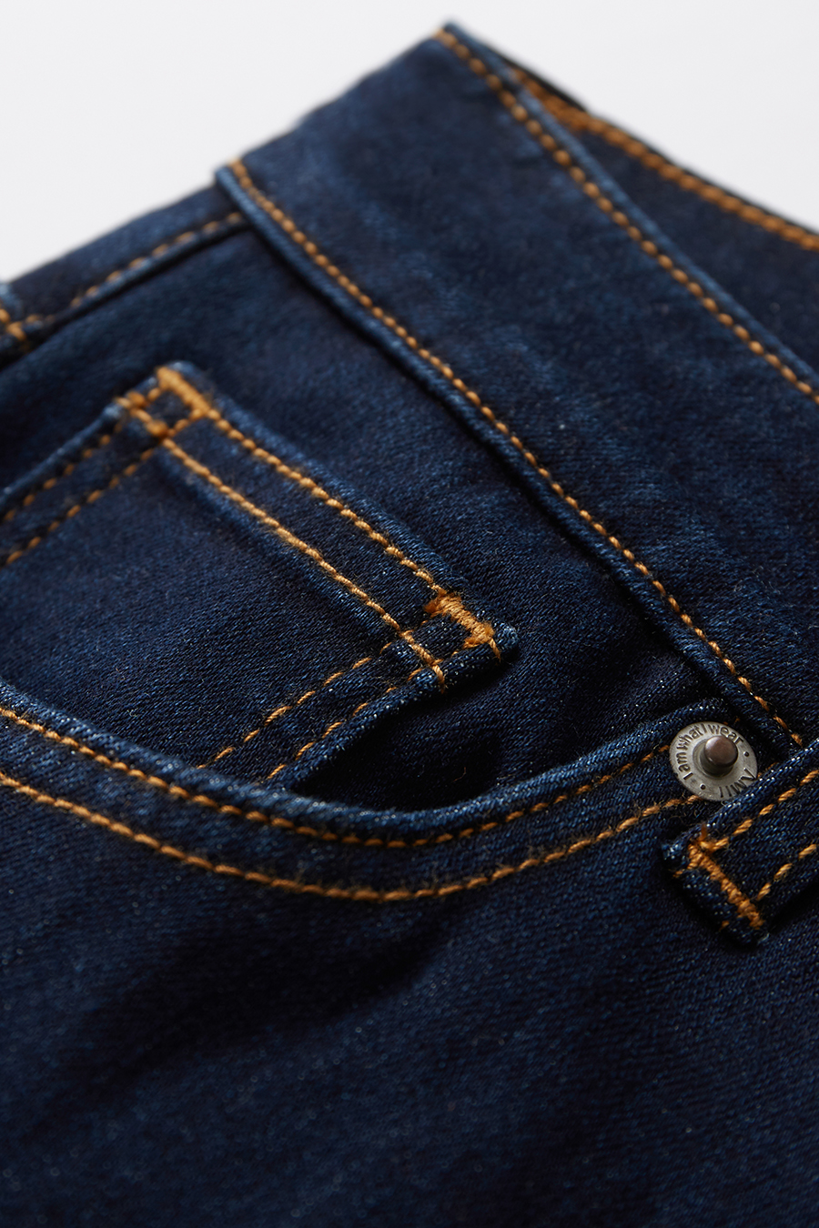 Slim Fleece - lined Denim Long Pants|AMII-AMII.com