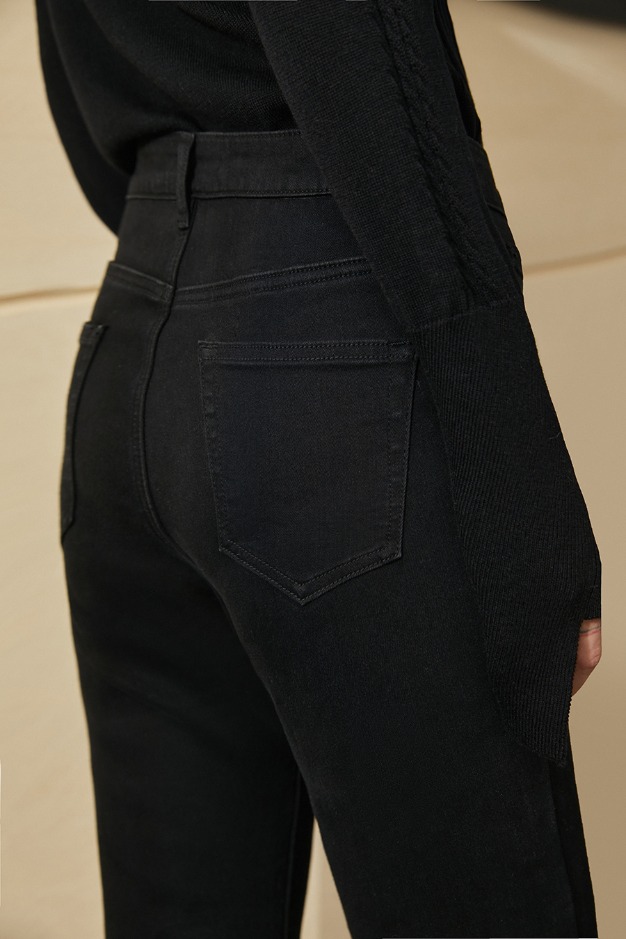 Slim Fleece - lined Denim Long Pants|AMII-AMII.com
