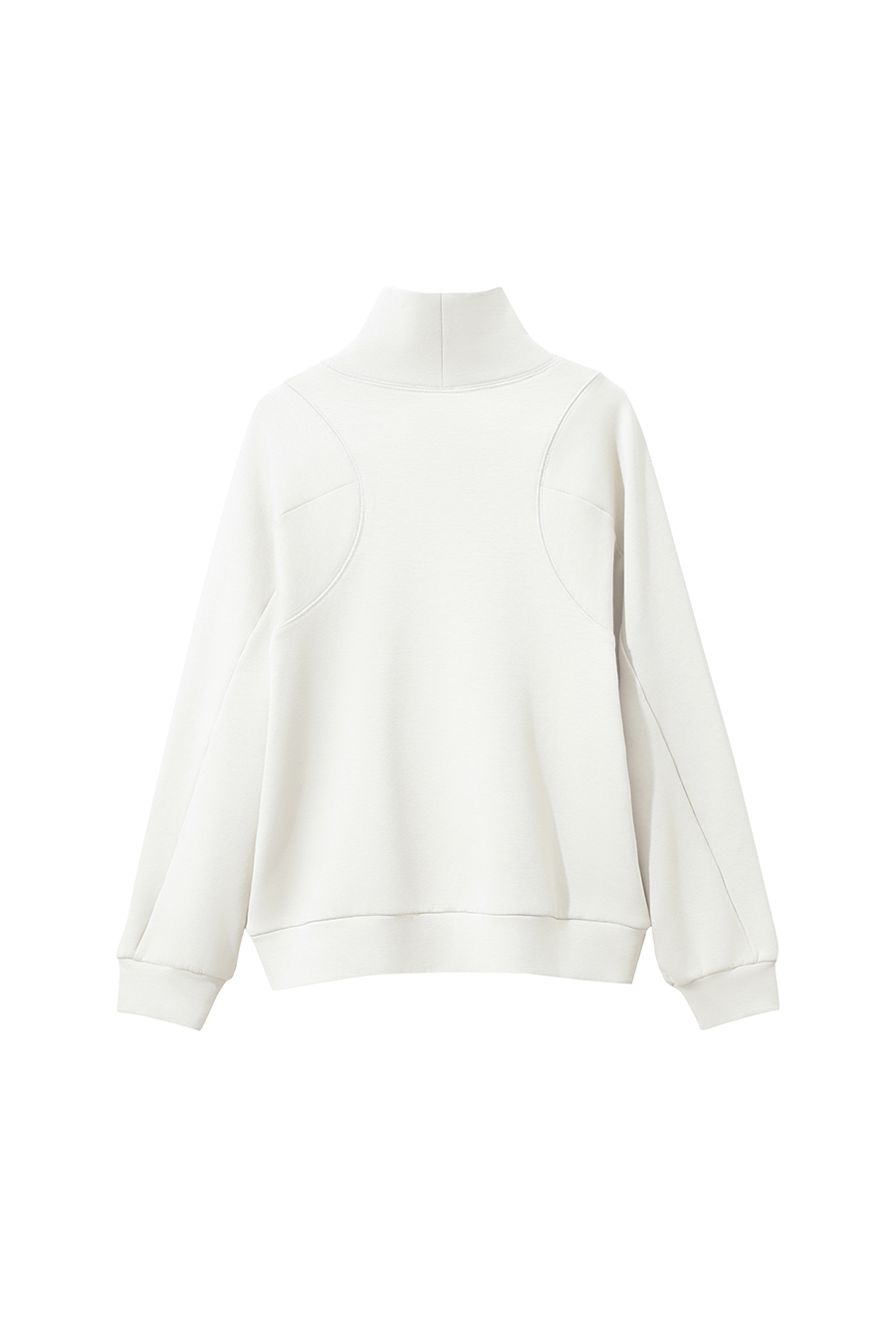 Turtleneck Fleece Embroidered Hoodie|AMII-AMII.com