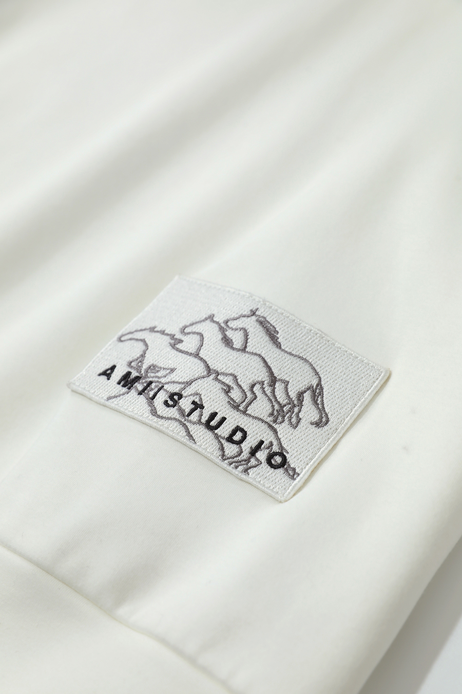 Turtleneck Fleece Embroidered Hoodie|AMII-AMII.com