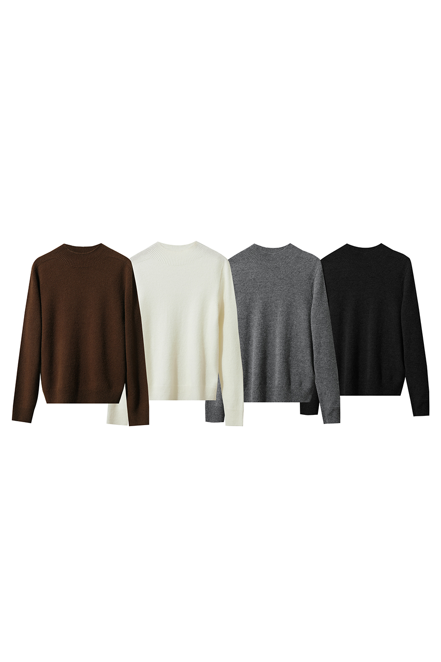 Seamless Integrated Mock Neck Sweater|AMII-AMII.com