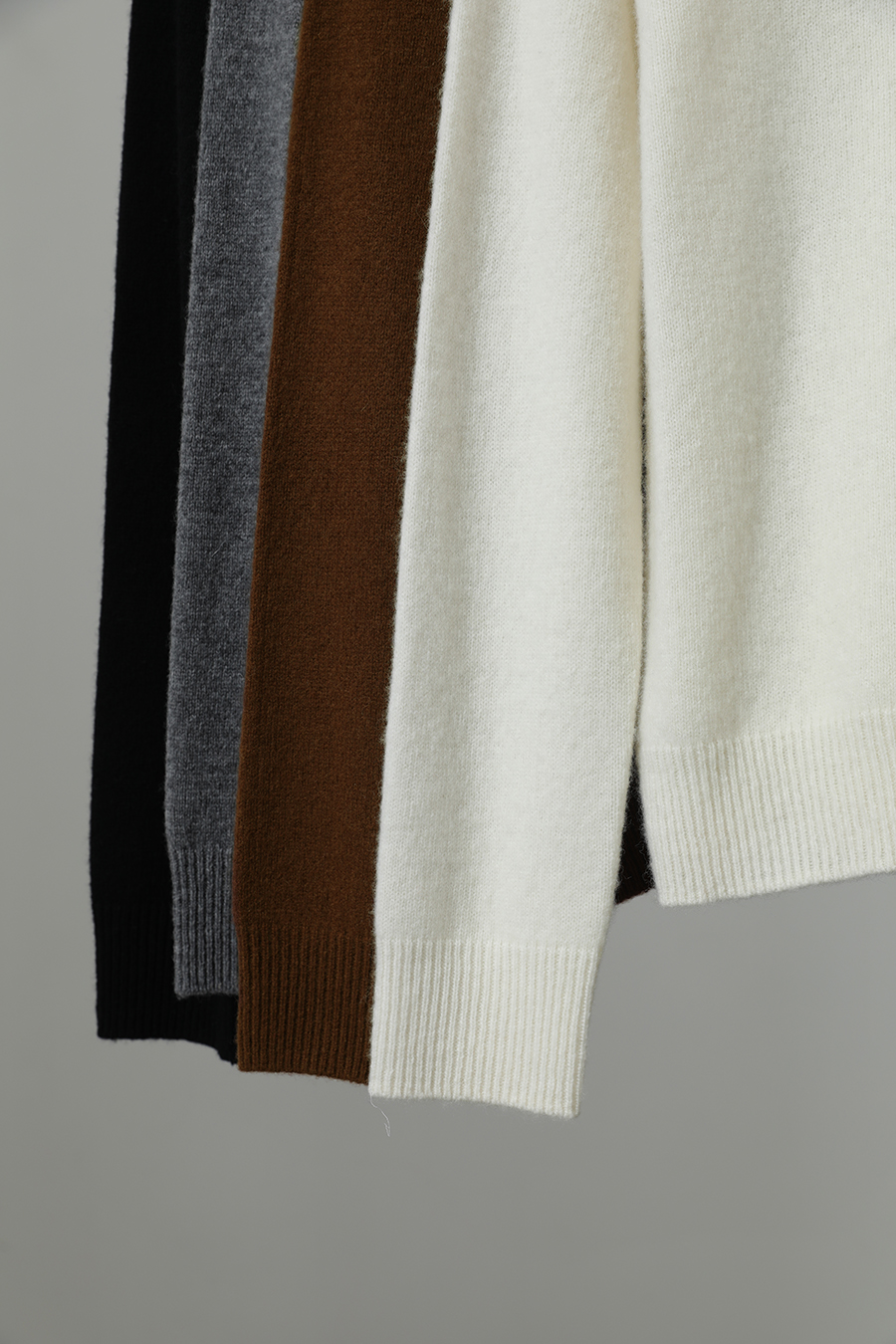 Seamless Integrated Mock Neck Sweater|AMII-AMII.com