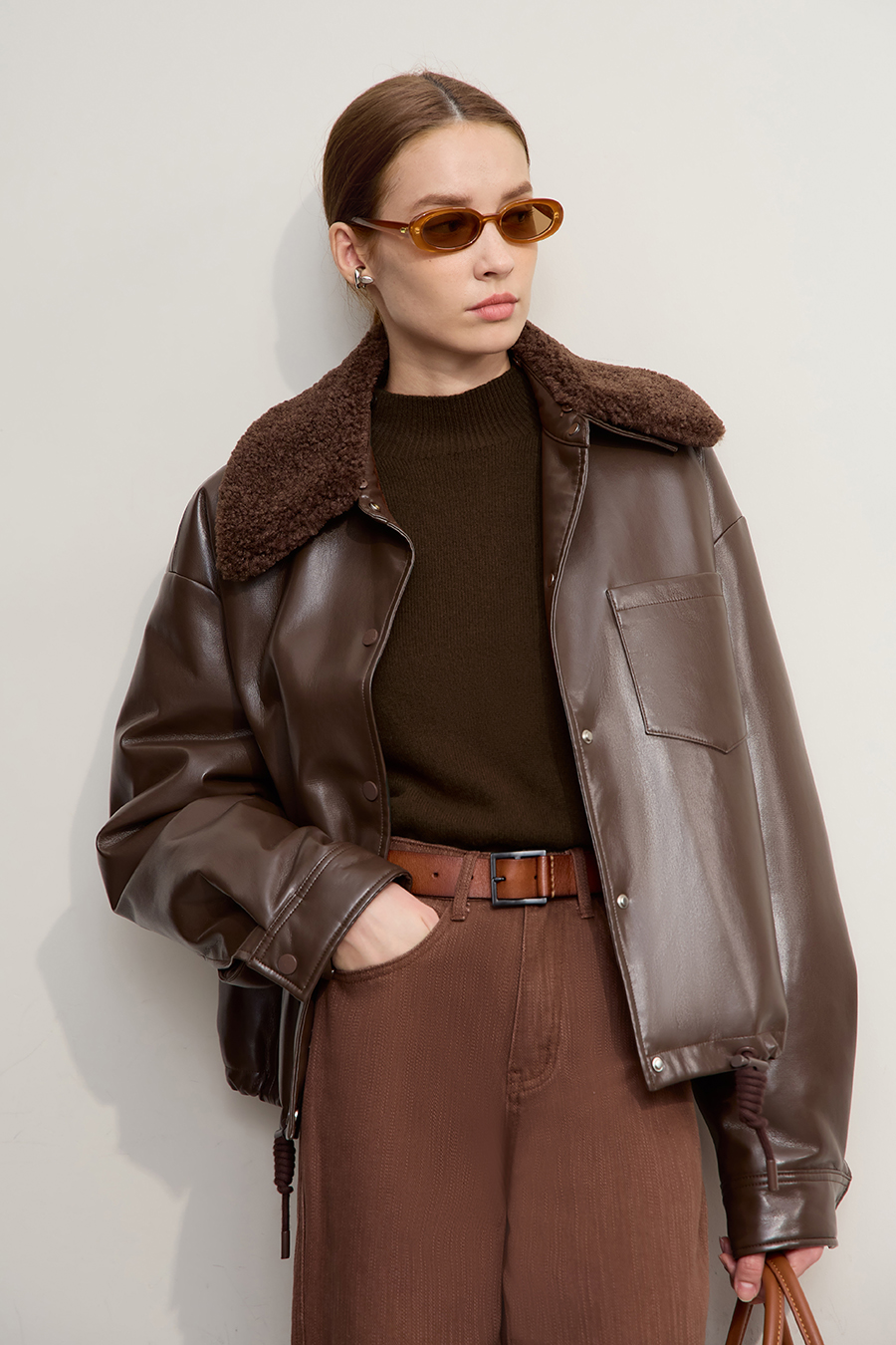 Seamless Integrated Mock Neck Sweater|AMII-AMII.com