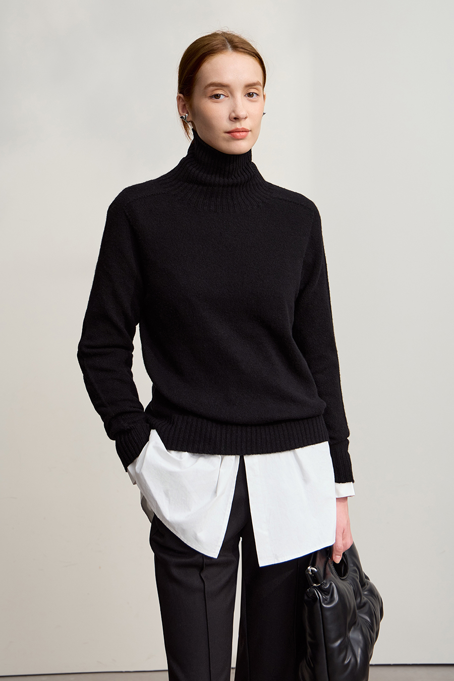 Seamless Integrated High Neck Sweater|AMII-AMII.com
