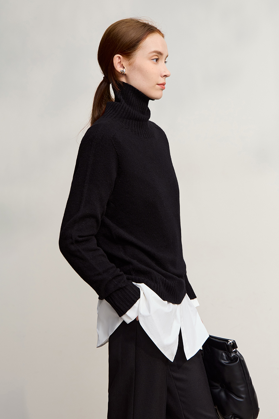 Seamless Integrated High Neck Sweater|AMII-AMII.com