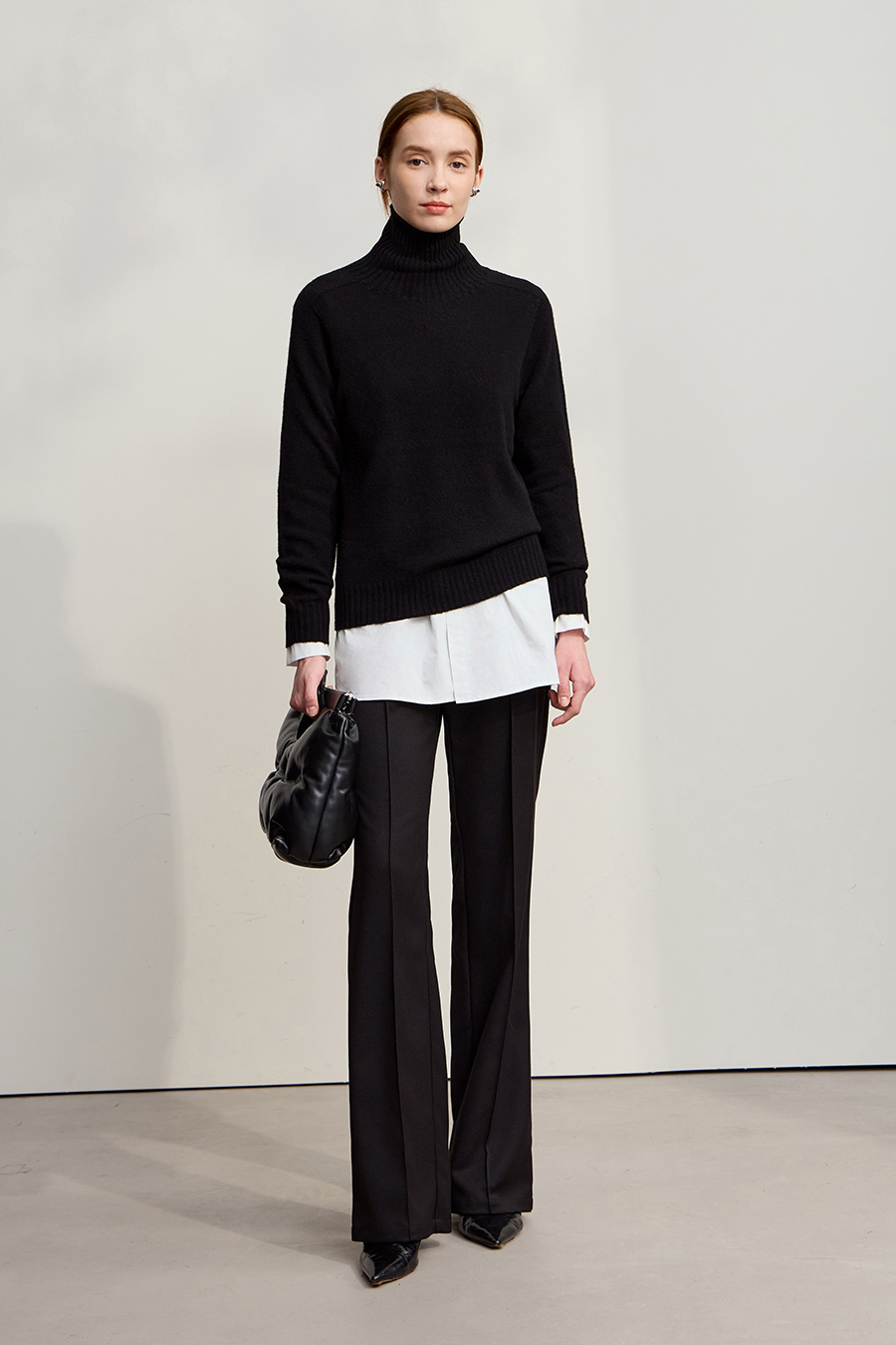 Seamless Integrated High Neck Sweater|AMII-AMII.com