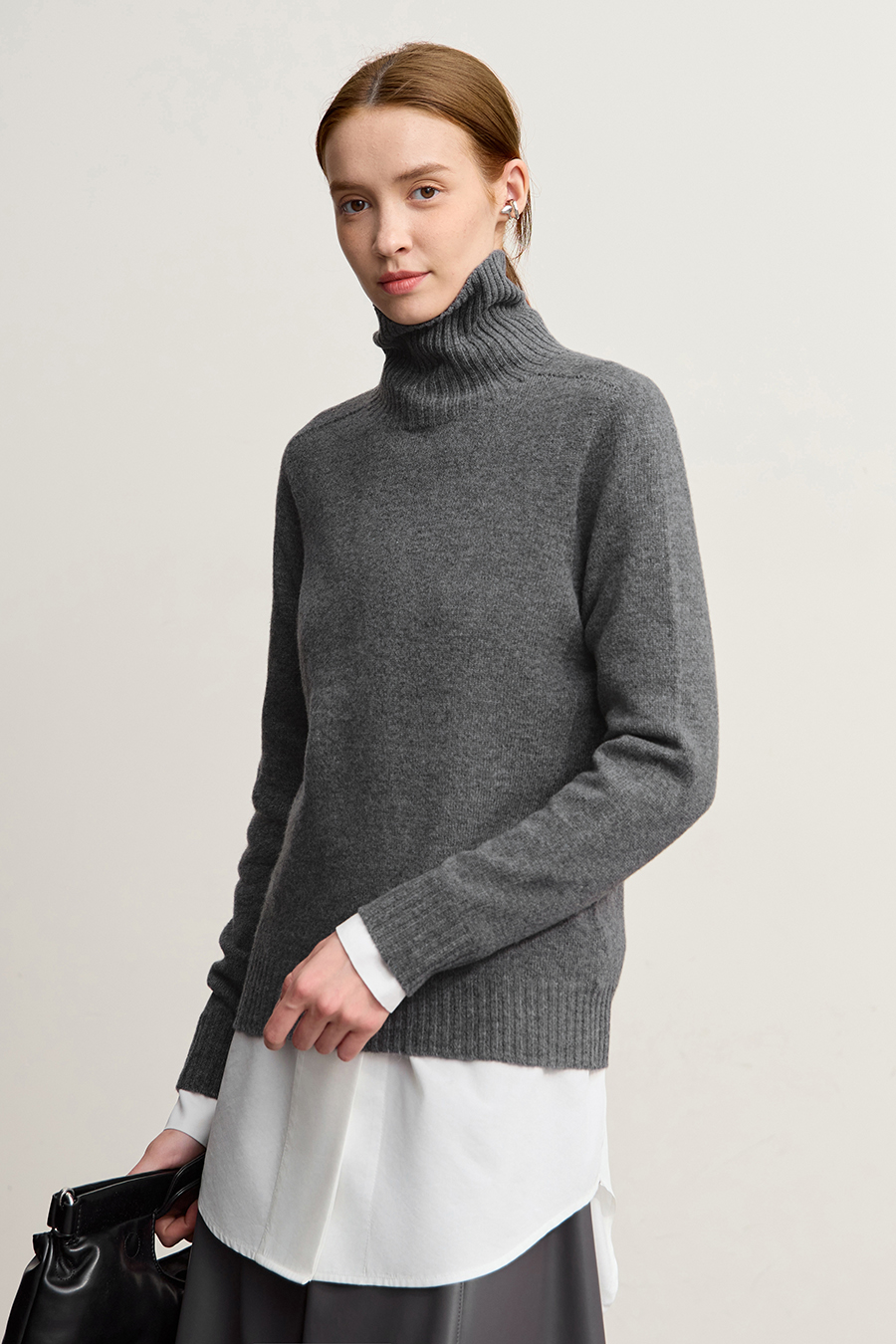 Seamless Integrated High Neck Sweater|AMII-AMII.com