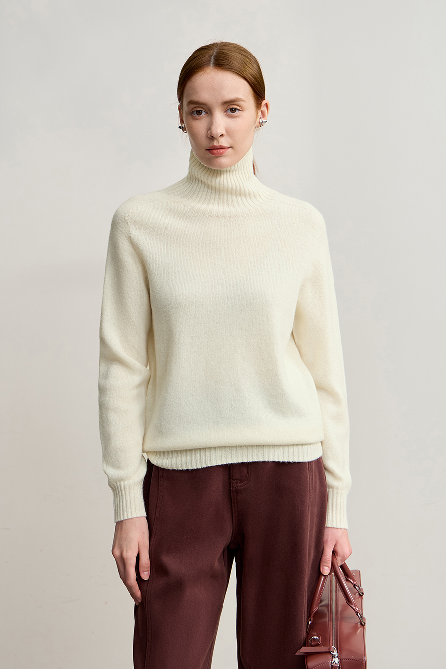 Seamless Integrated High Neck Sweater|AMII-AMII.com