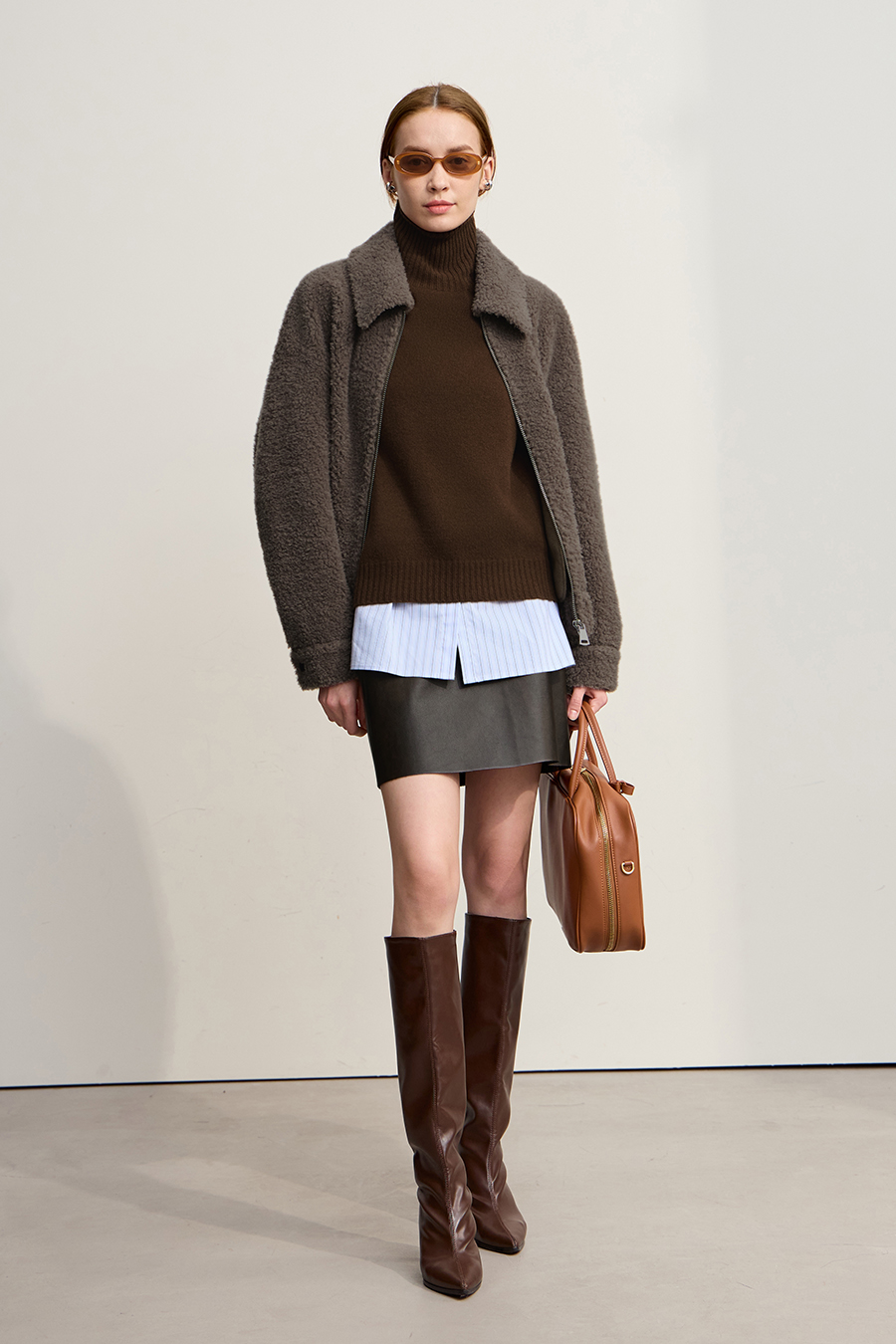 Seamless Integrated High Neck Sweater|AMII-AMII.com