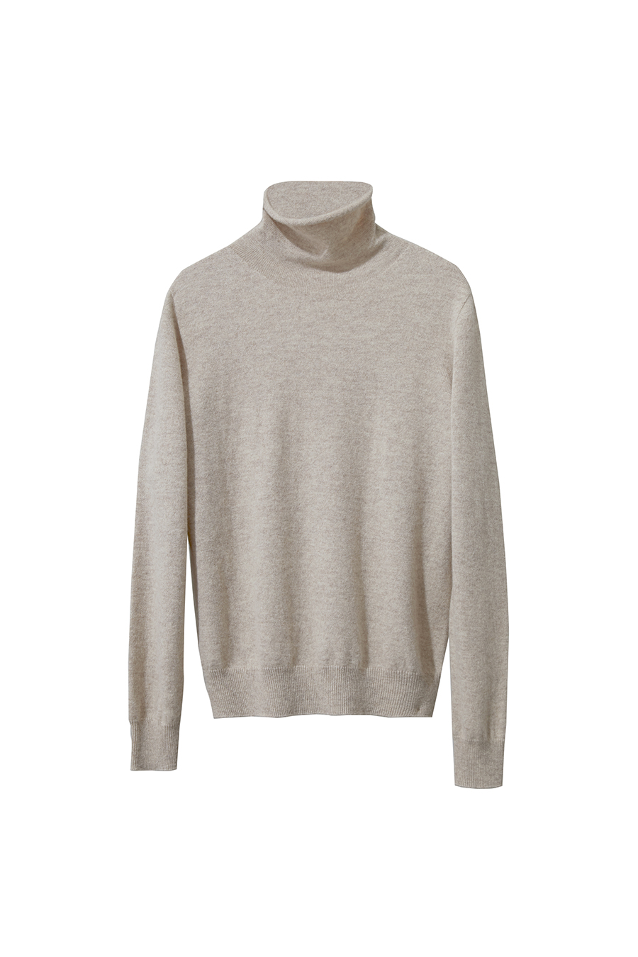 Turtleneck Seamless One-piece Sweater