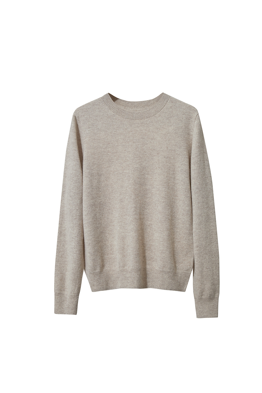 Crew Neck Seamless Knit Sweater