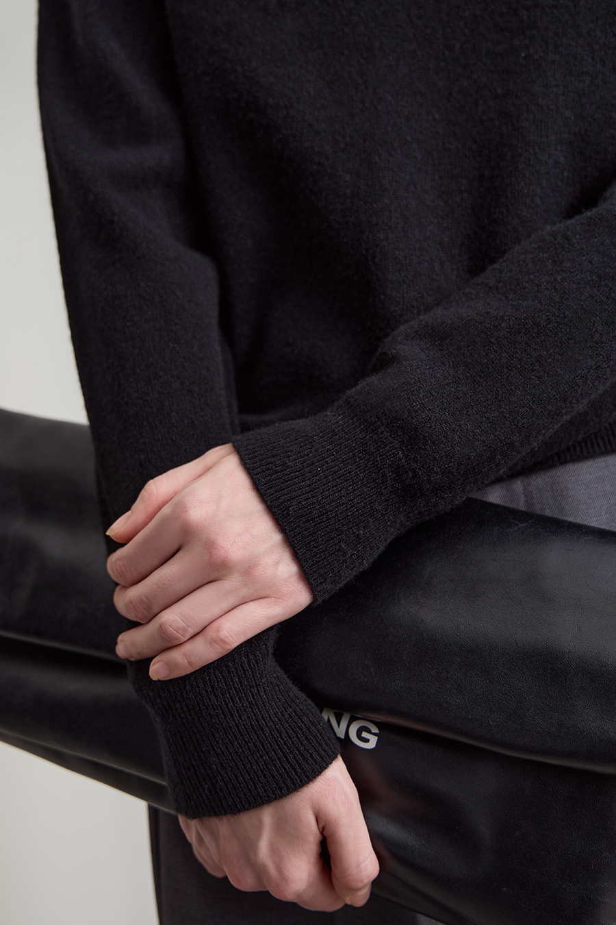 Mock Neck Seamless Sweater