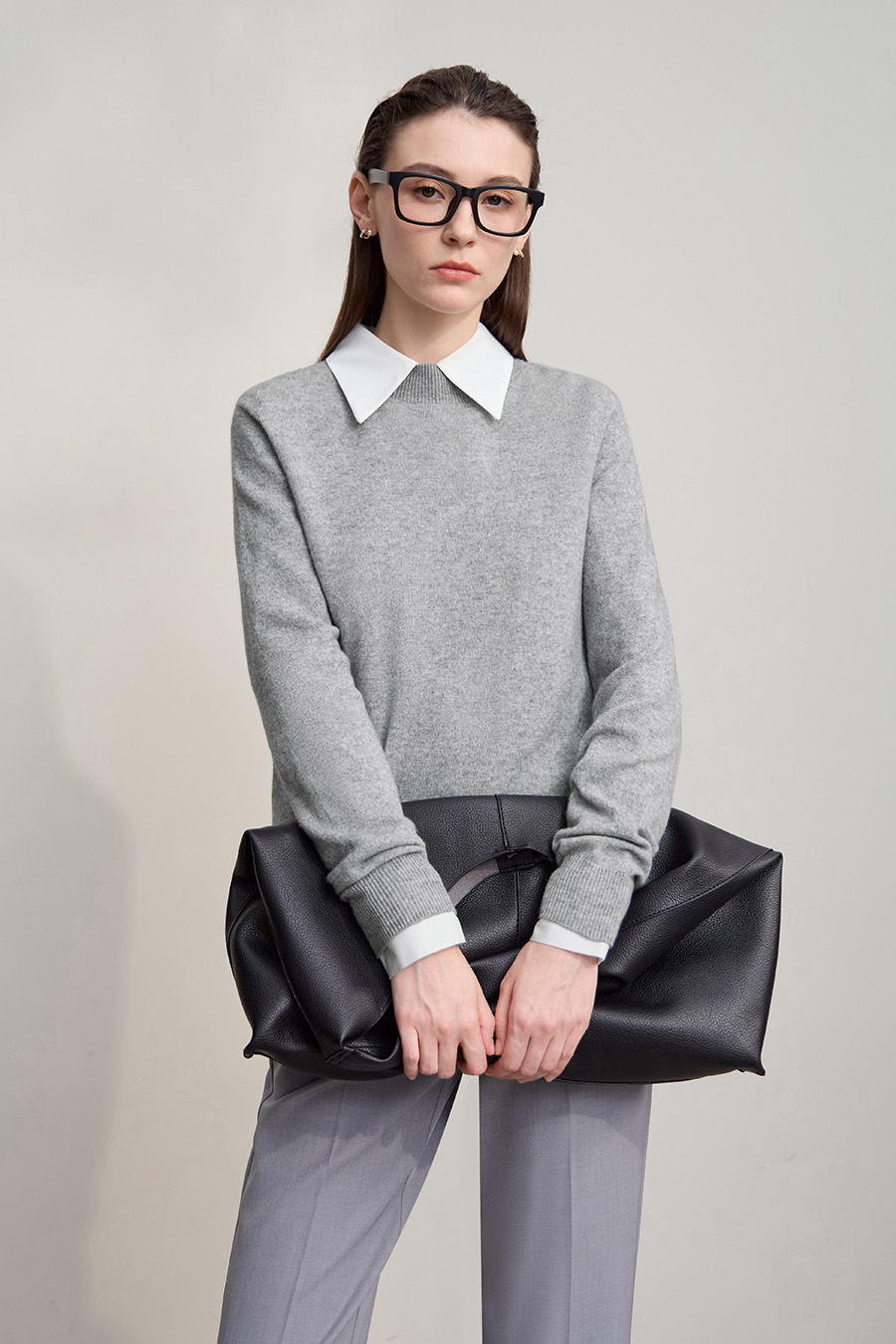 Mock Neck Seamless Sweater