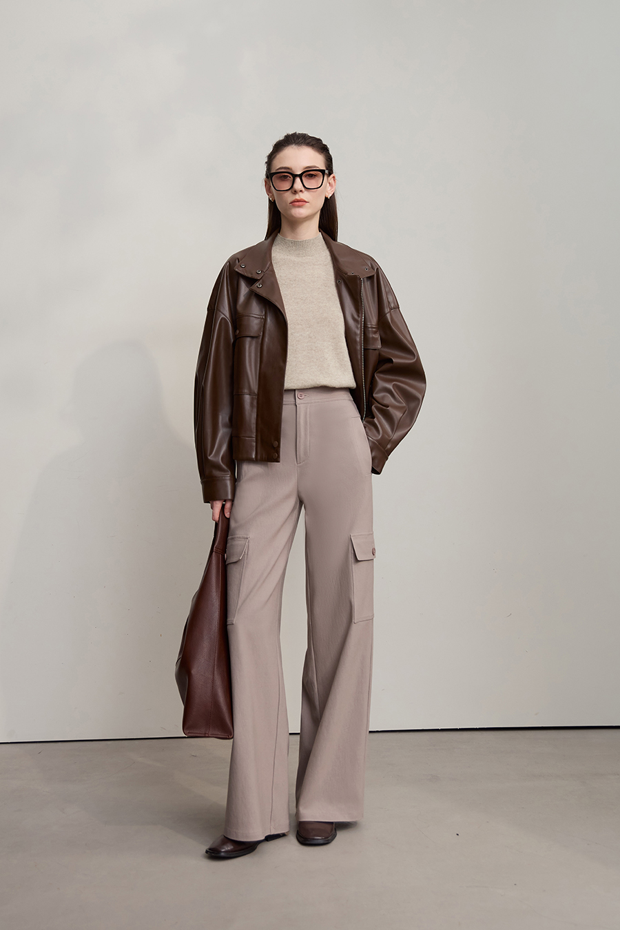 Mock Neck Seamless Sweater