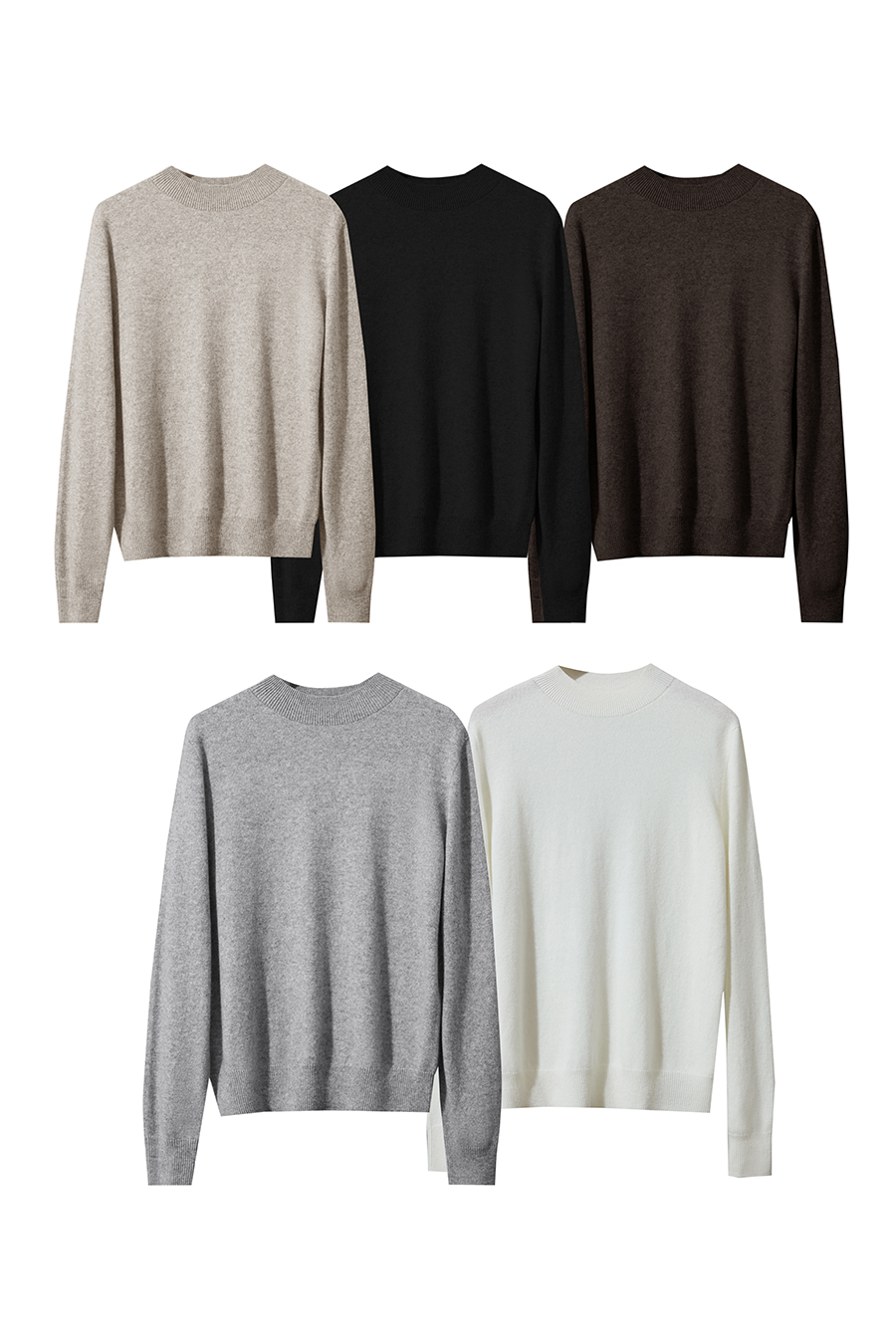 Mock Neck Seamless Sweater