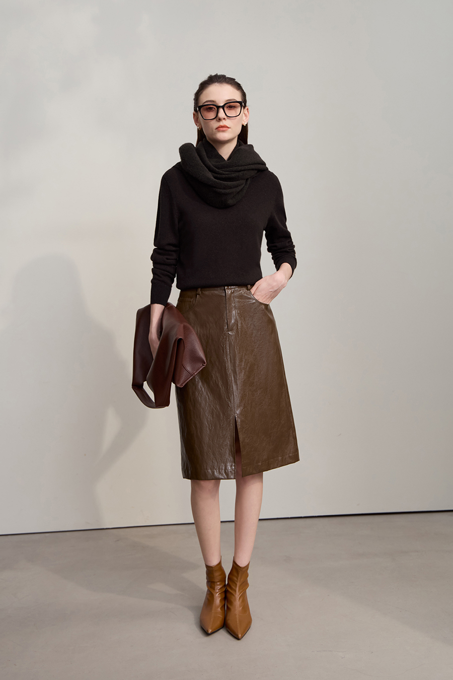 Mock Neck Seamless Sweater