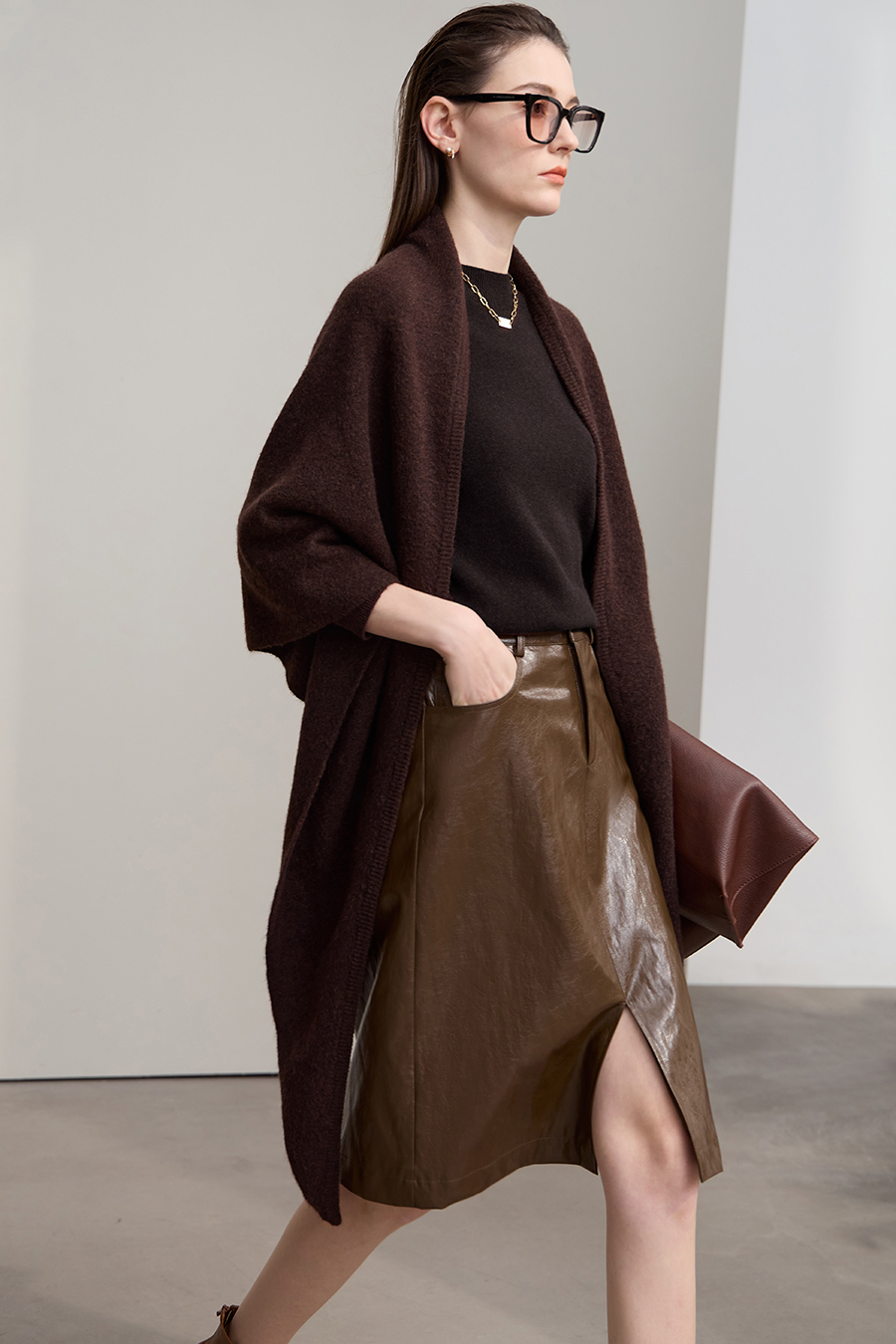 Mock Neck Seamless Sweater