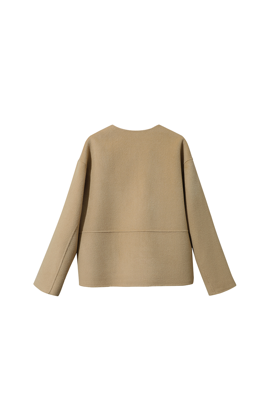 Drop Shoulder Double-faced Wool Coat