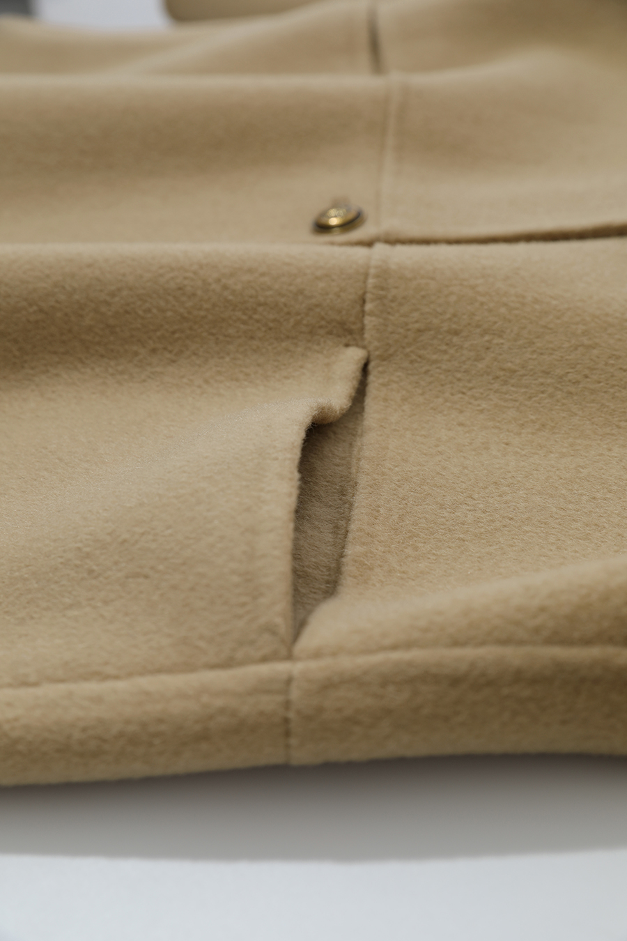 Drop Shoulder Double-faced Wool Coat