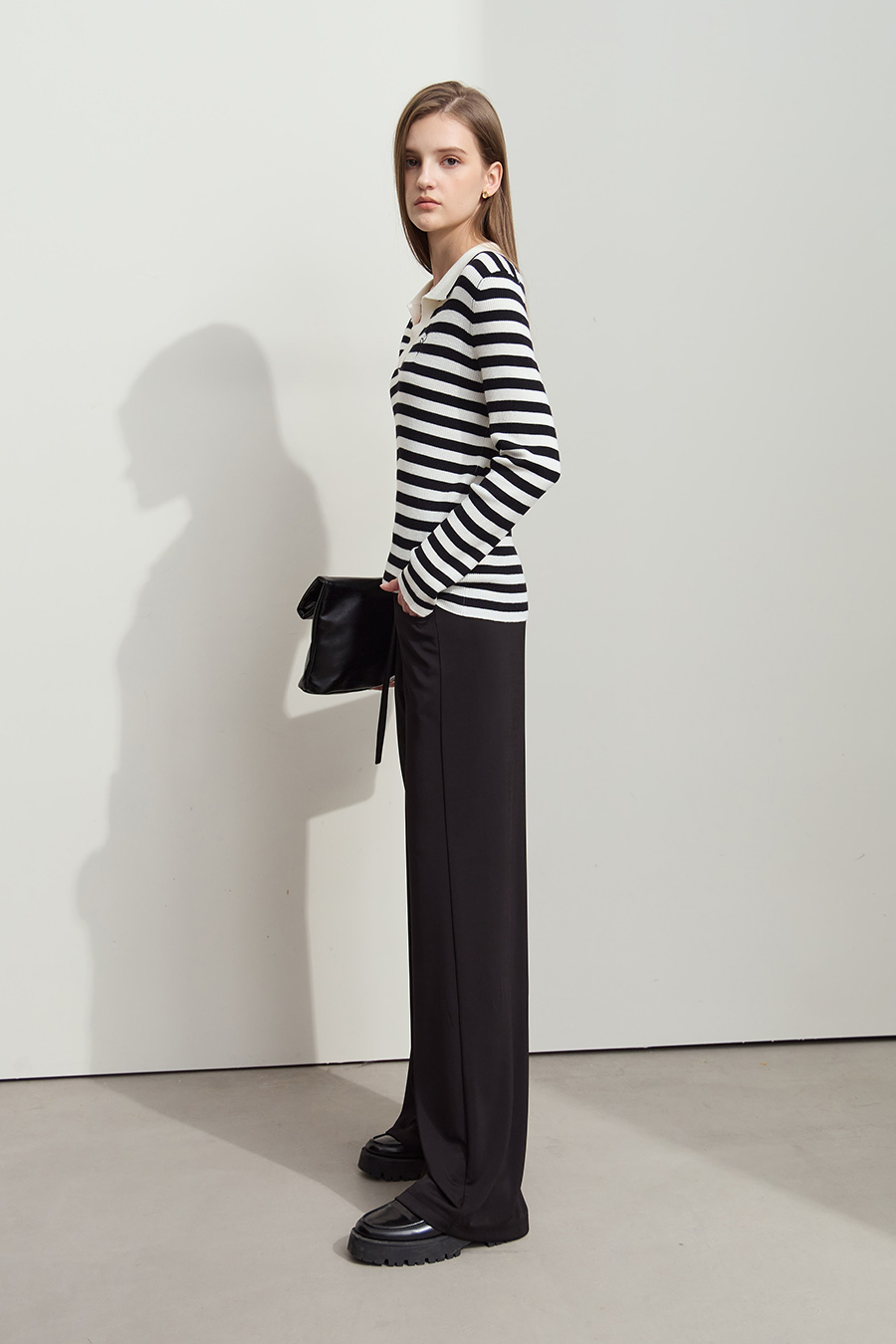 Polo Striped Knit Top