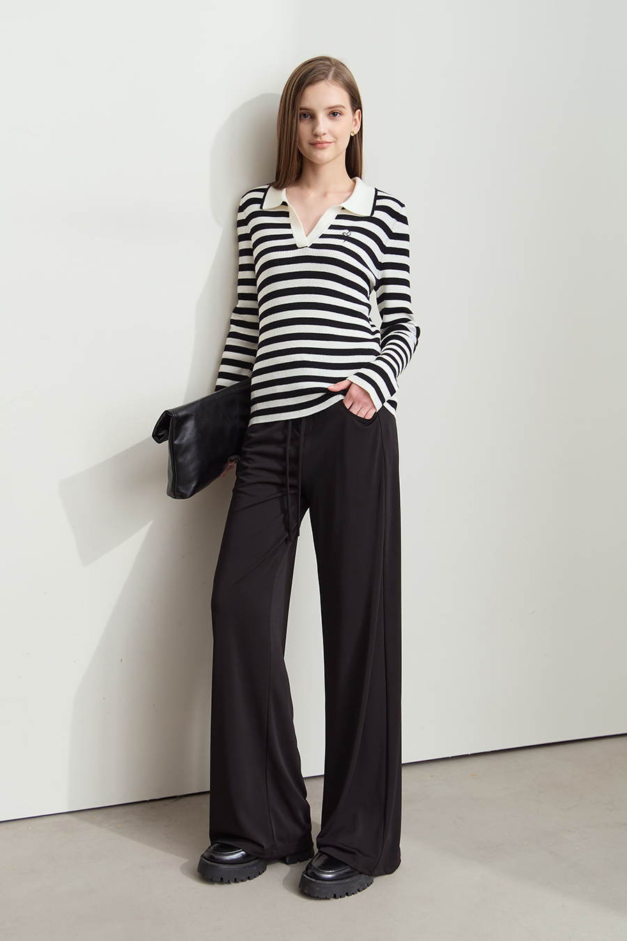 Polo Striped Knit Top