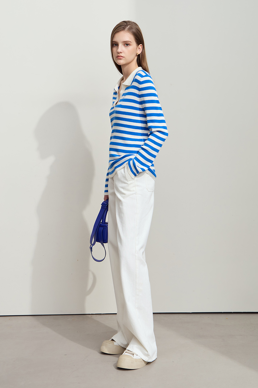 Polo Striped Knit Top