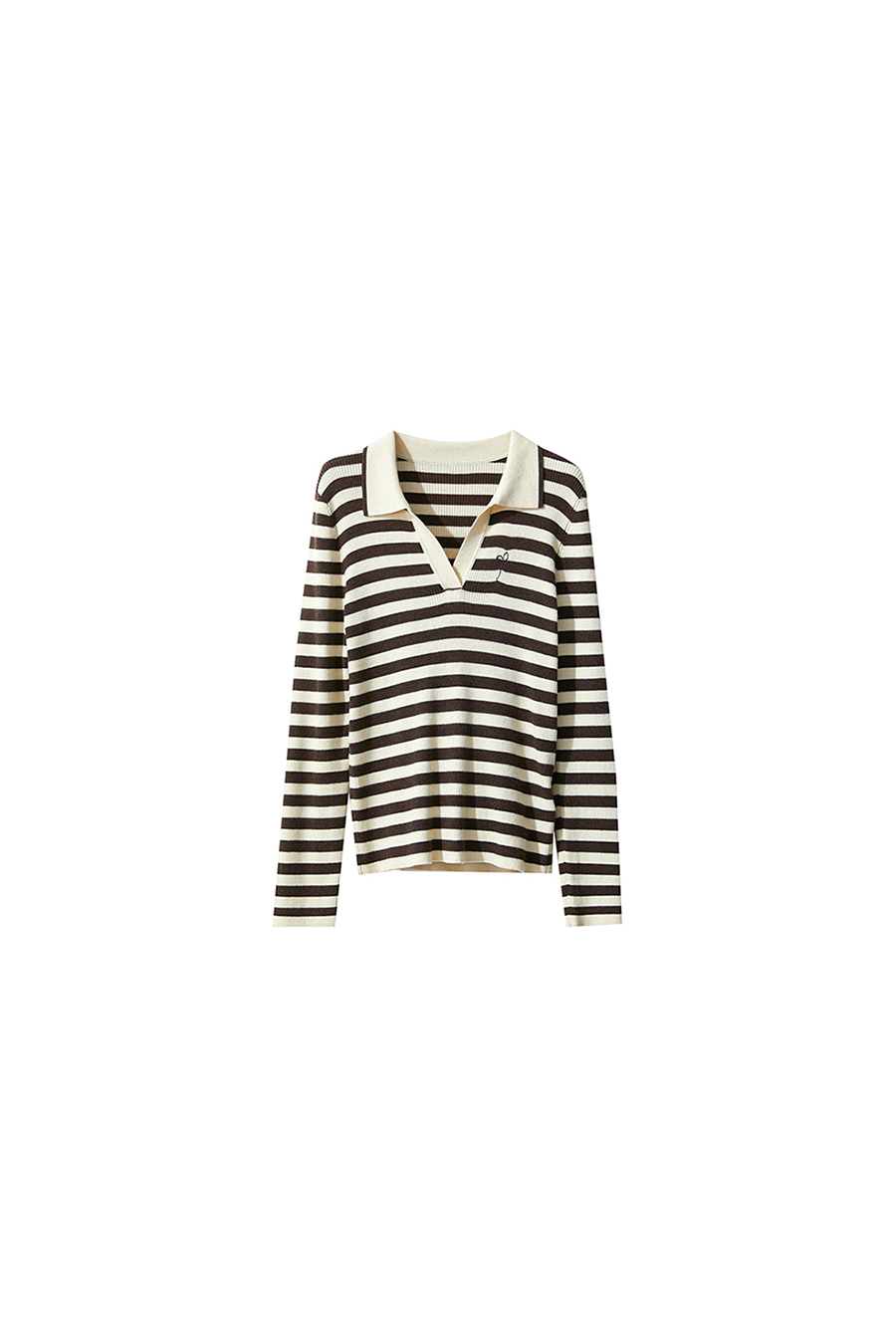 Polo Striped Knit Top