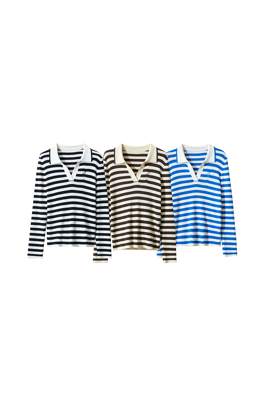 Polo Striped Knit Top